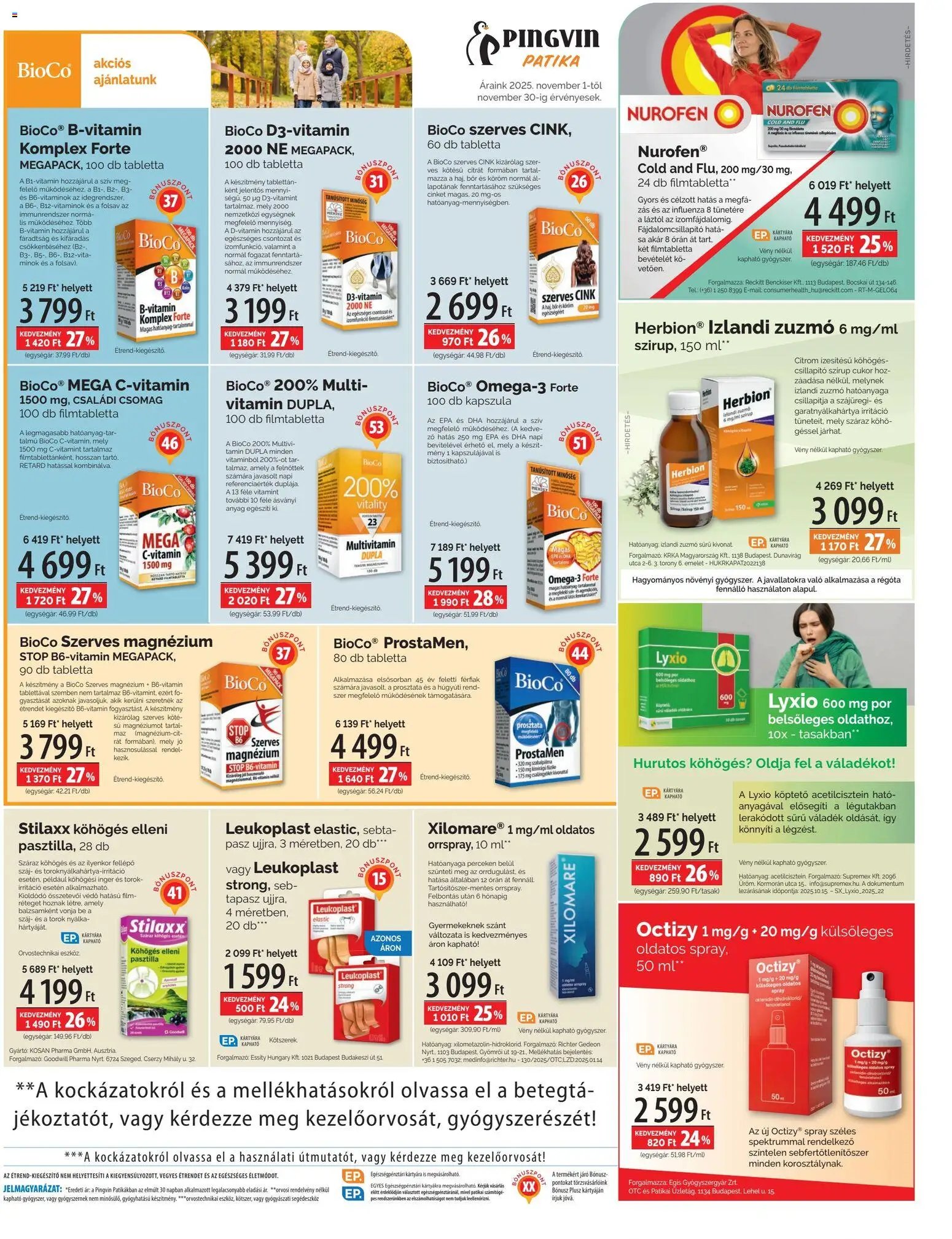 Pingvin Patika újság 2025.11.01. Pingvin Árhírek Extra (2025-11-01 - 2025-11-30)