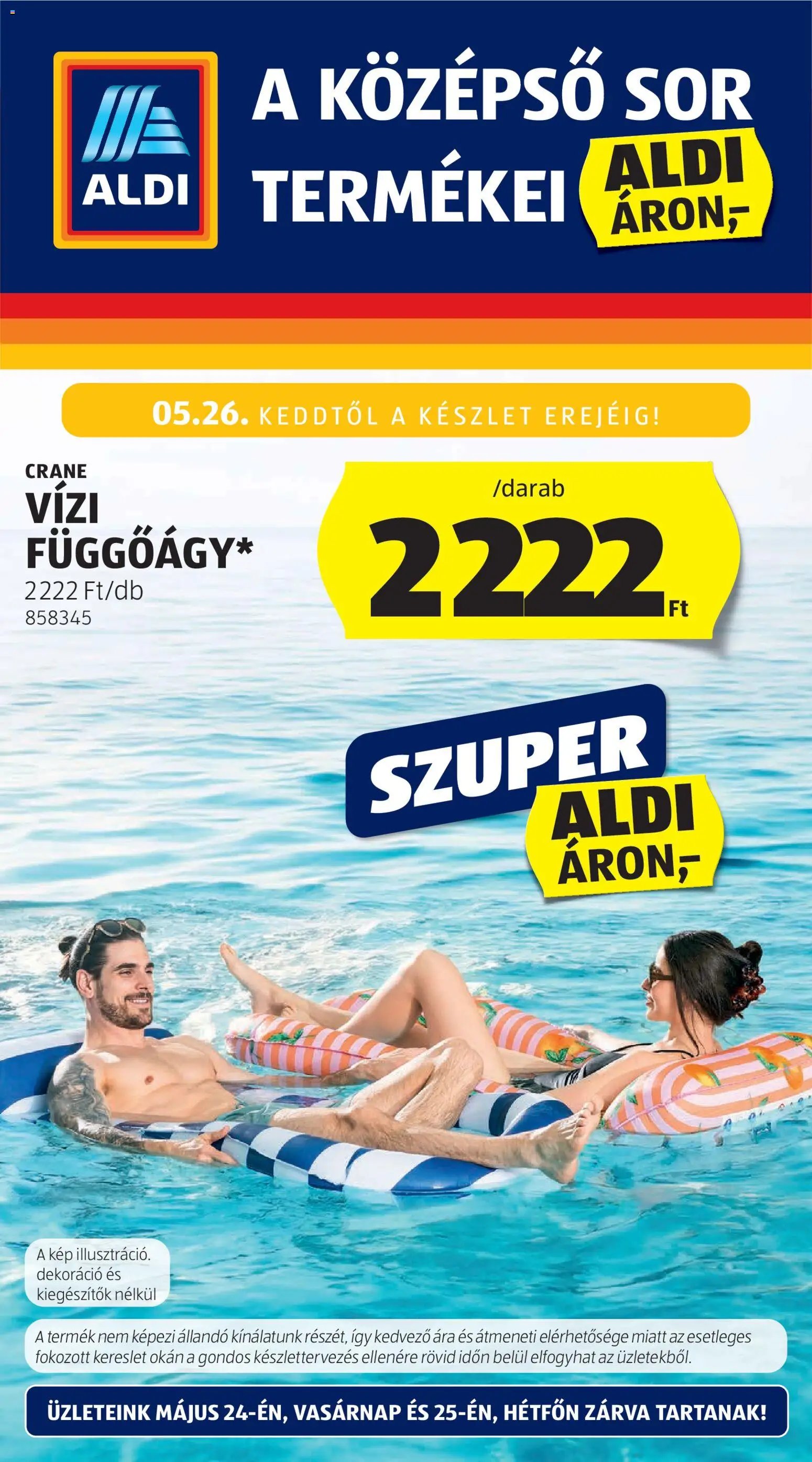 Aldi újság 2026.05.21. Aldi Középső sor termékei (2026-05-21 - 2026-05-27)