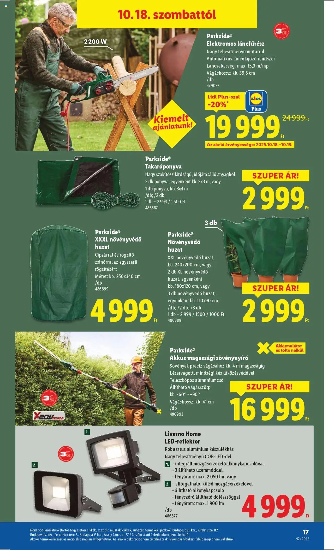 Lidl újság 2025.10.16. Nonfood kínálatunk (2025-10-16 - 2025-10-21)