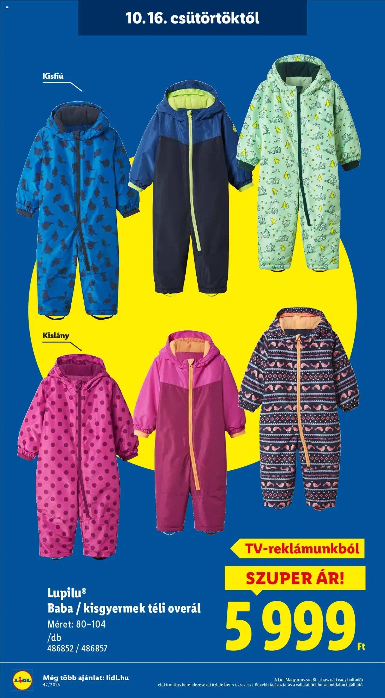 Lidl újság 2025.10.16. Nonfood kínálatunk (2025-10-16 - 2025-10-21)