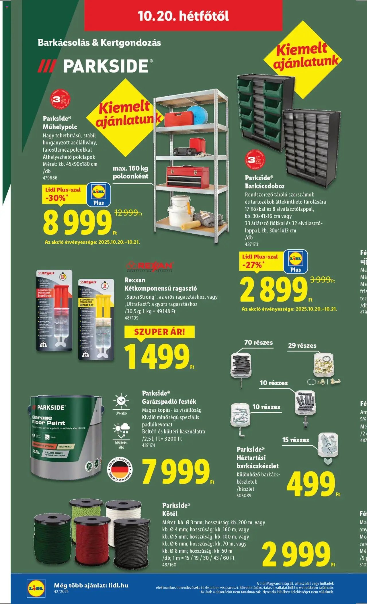 Lidl újság 2025.10.16. Nonfood kínálatunk (2025-10-16 - 2025-10-21)