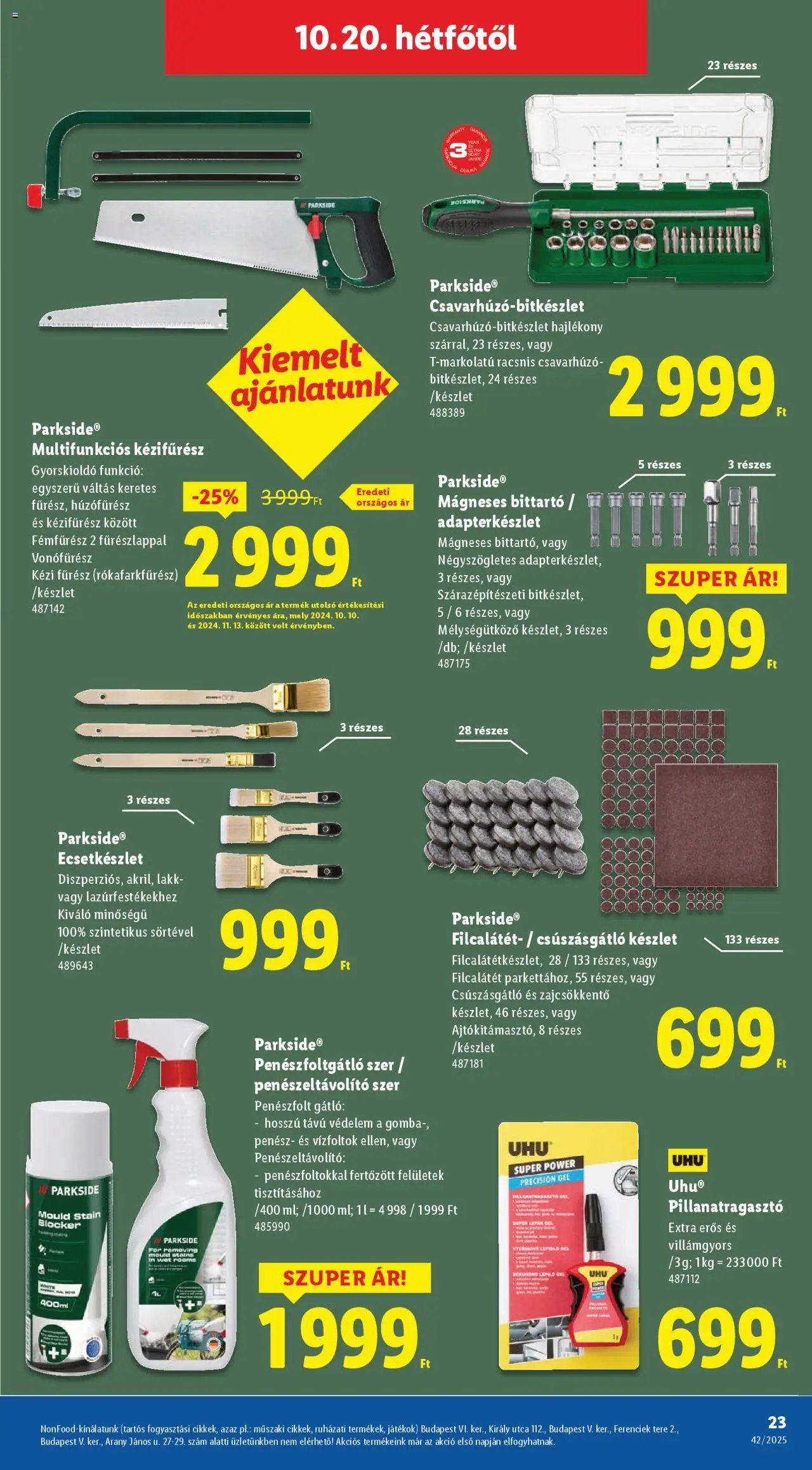 Lidl újság 2025.10.16. Nonfood kínálatunk (2025-10-16 - 2025-10-21)