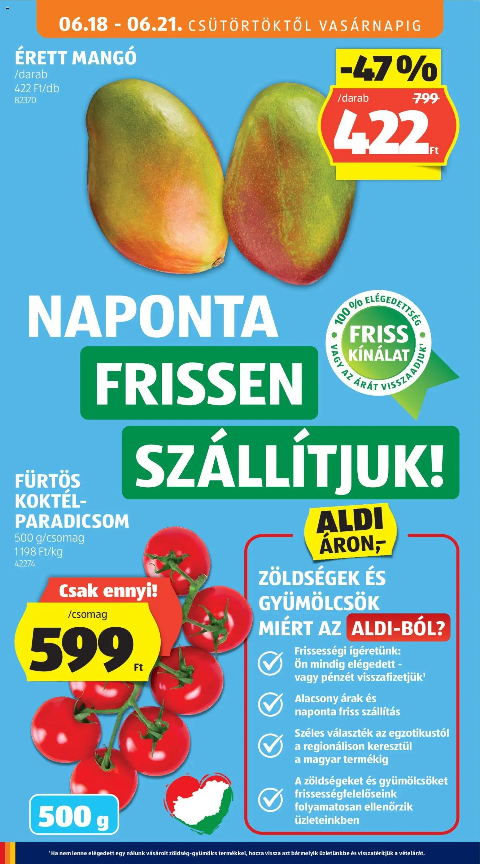 Aldi újság 2026.06.18. Aldi akciós újság