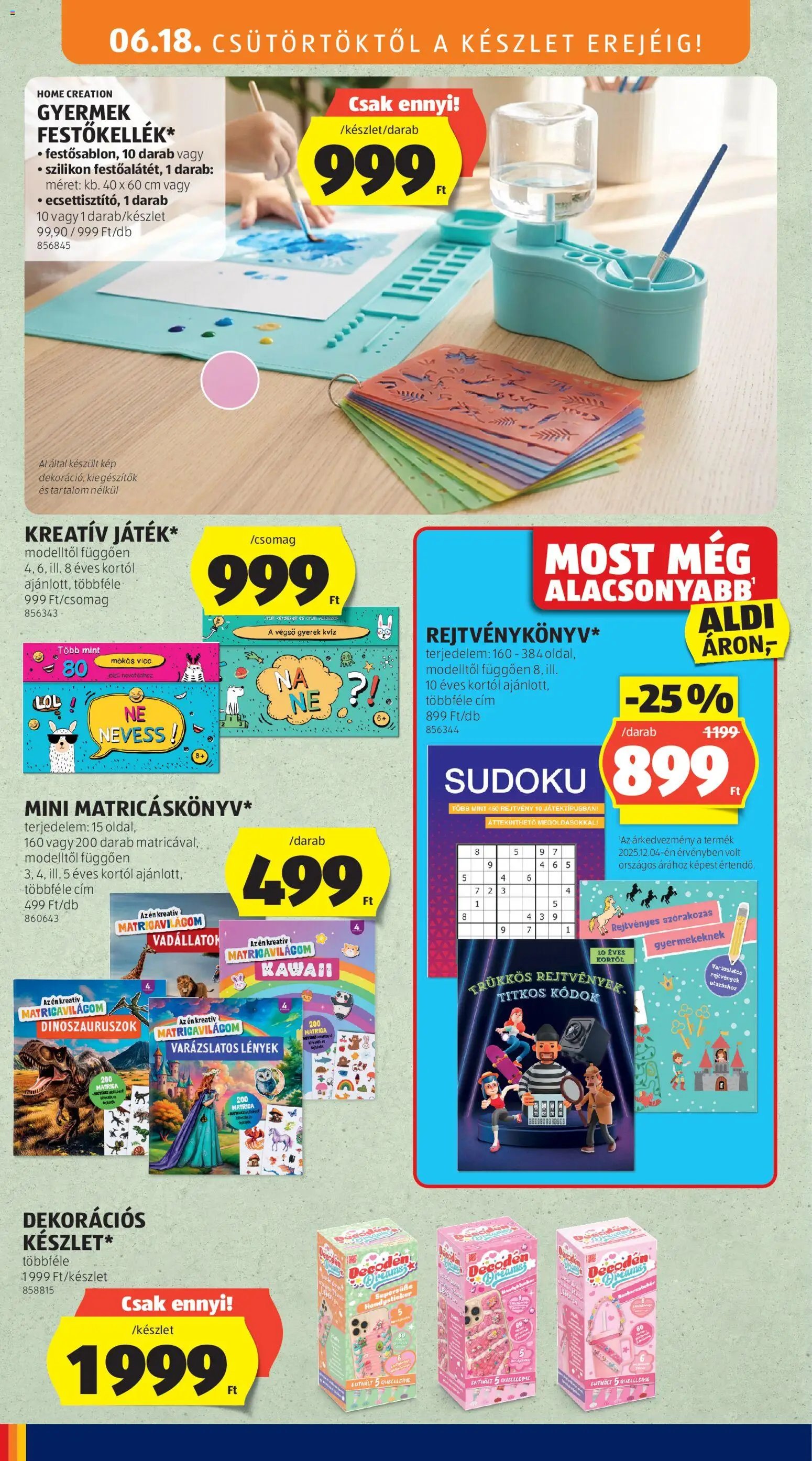 Aldi újság 2026.06.18. Aldi akciós újság