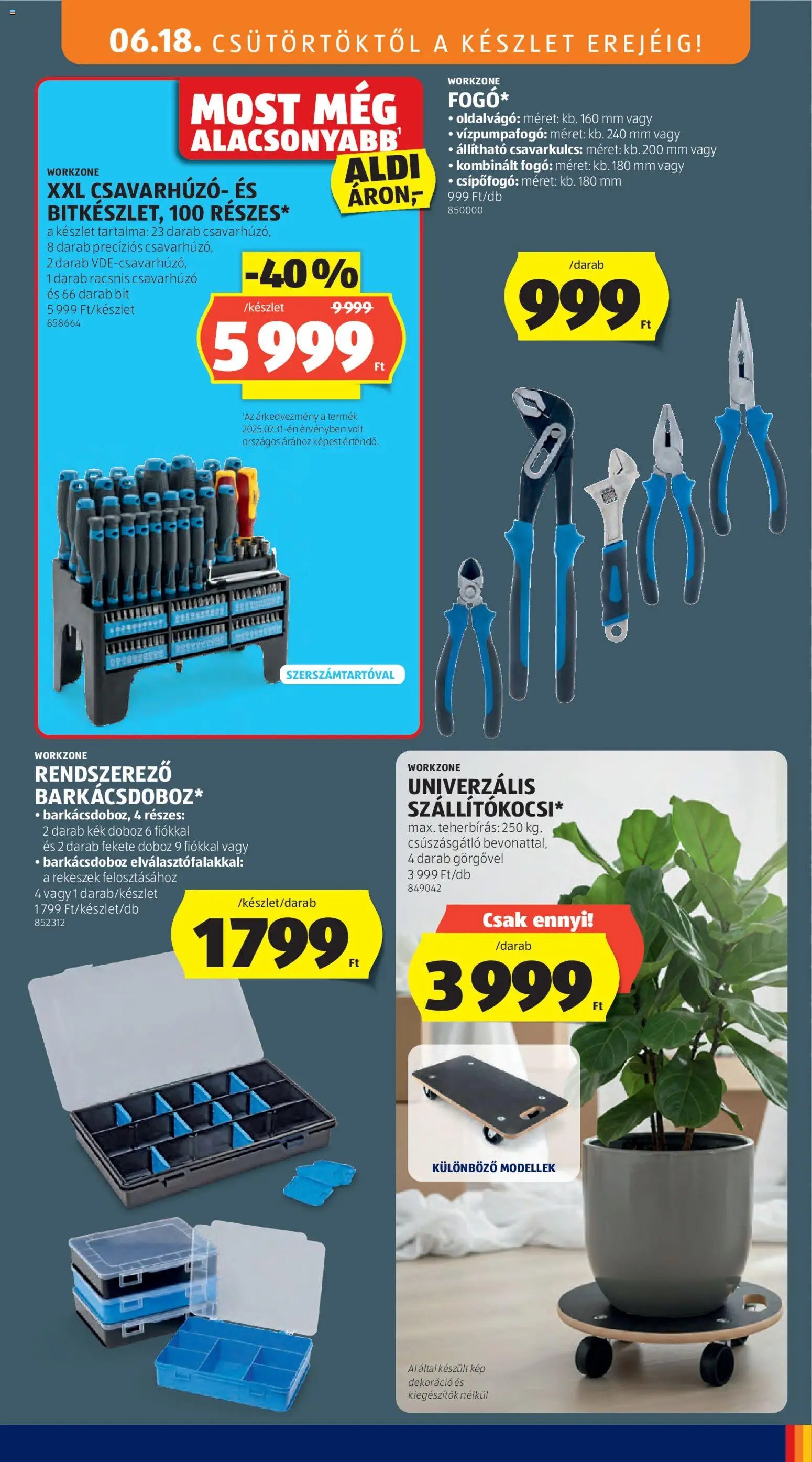 Aldi újság 2026.06.18. Aldi akciós újság