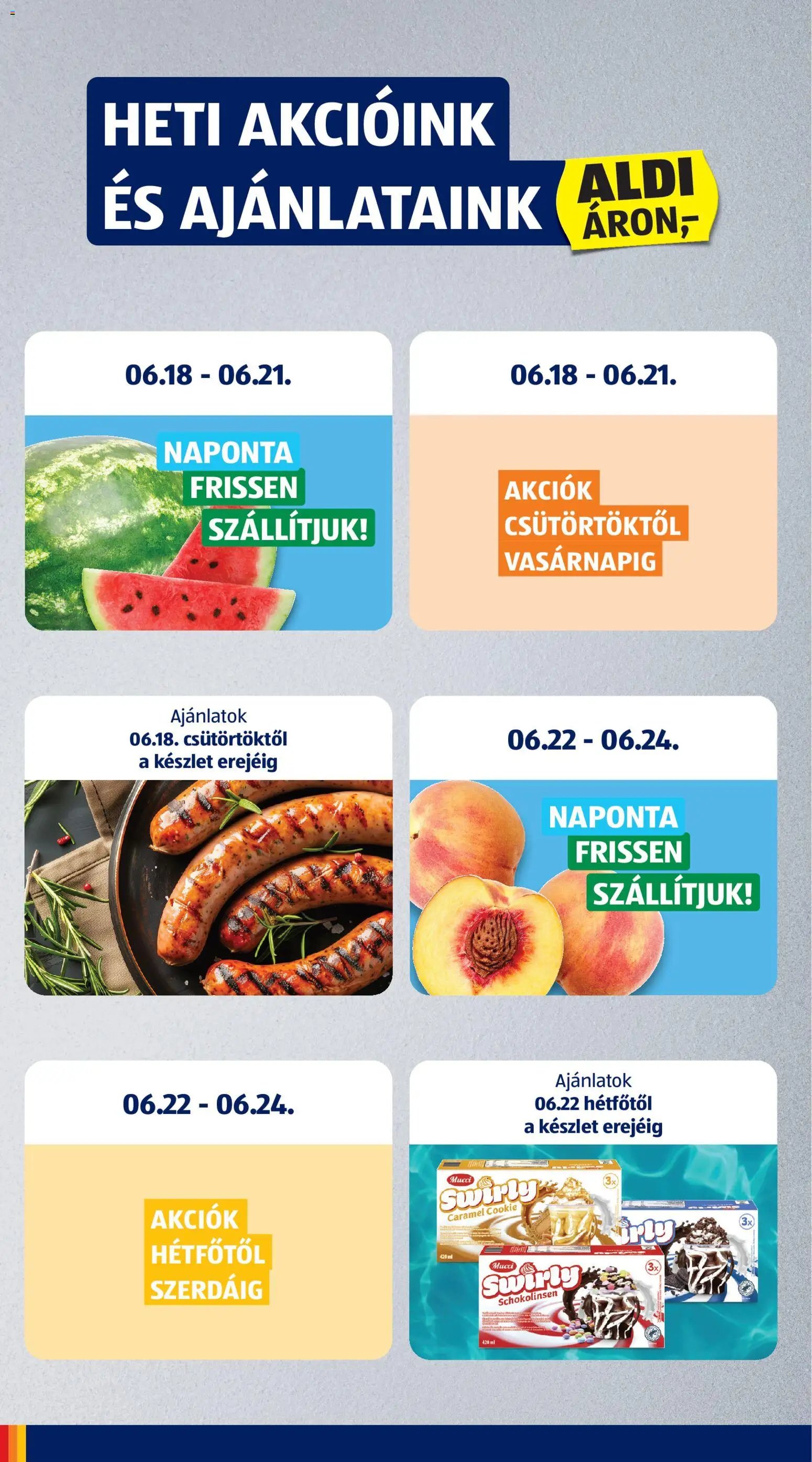 Aldi újság 2026.06.18. Aldi akciós újság