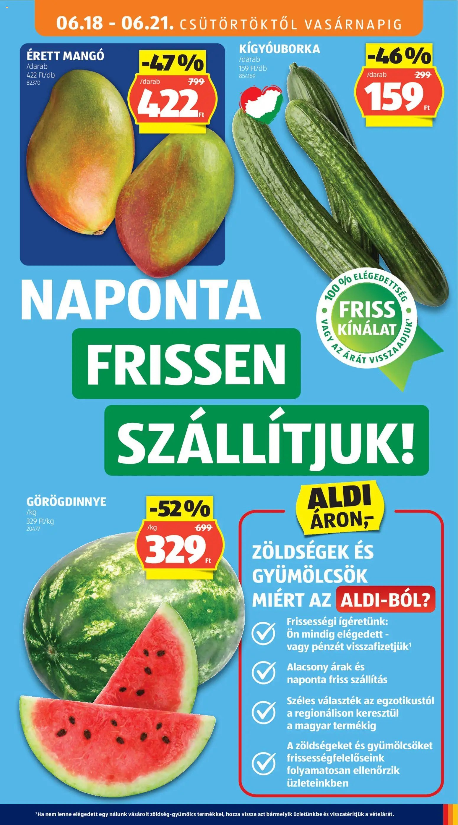 Aldi újság 2026.06.18. Aldi akciós újság
