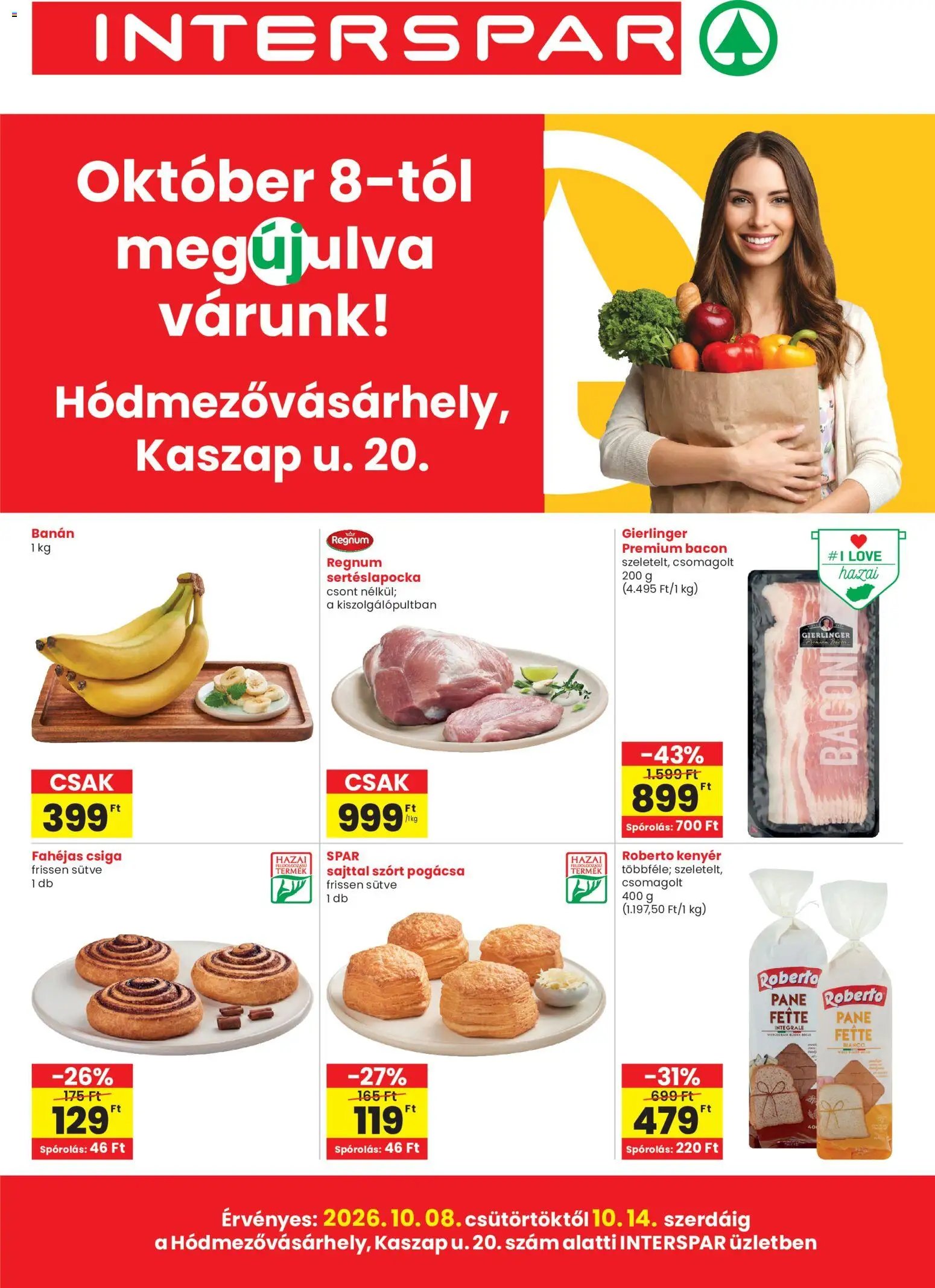 Interspar újság 2026.10.08. Interspar Hódmezővásárhely üzlet újranyitás