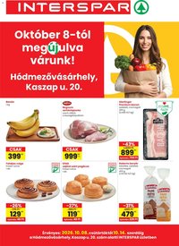 Interspar újság 2026.10.08. Interspar Hódmezővásárhely üzlet újranyitás