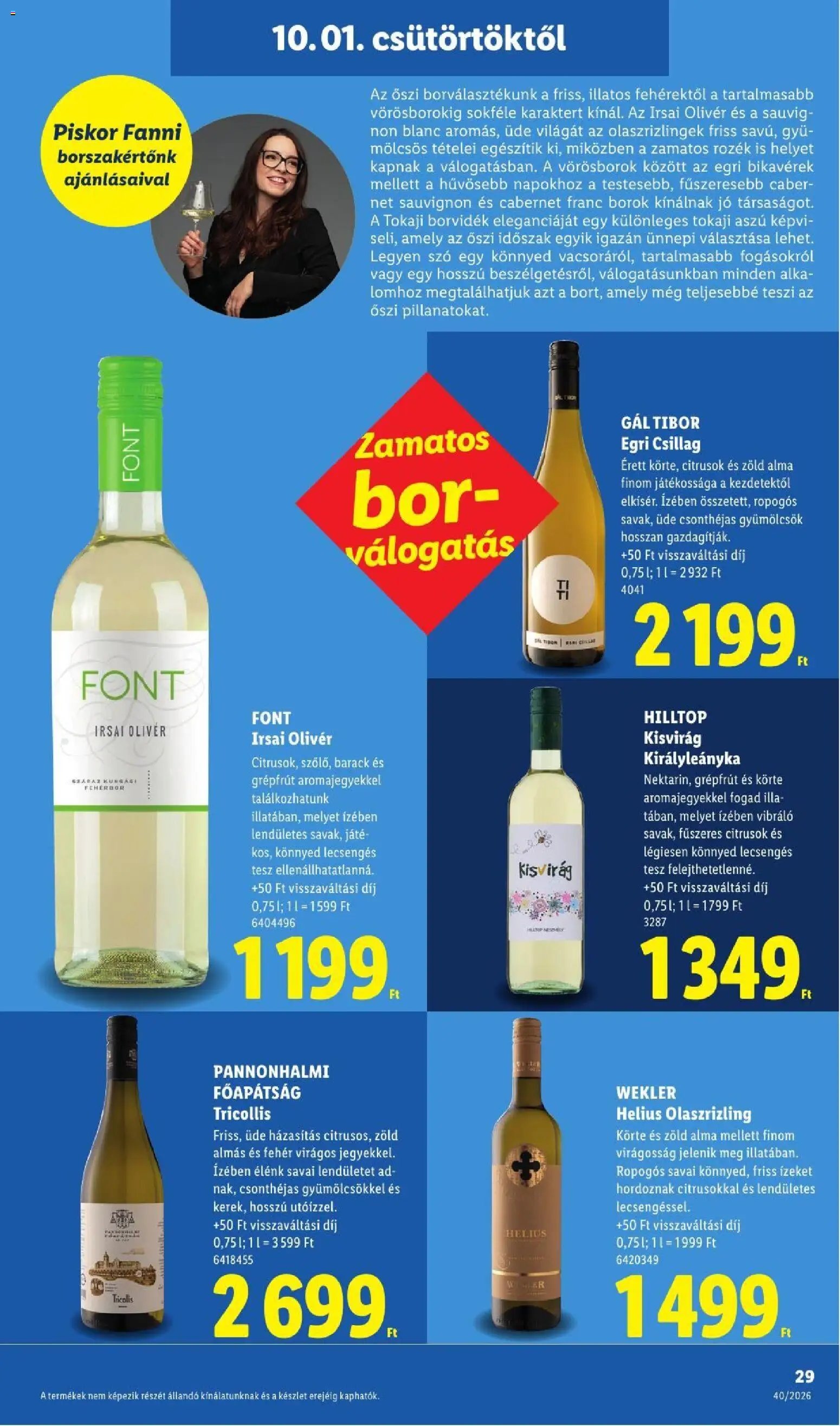 Lidl újság 2026.10.01. Lidl akciós újság