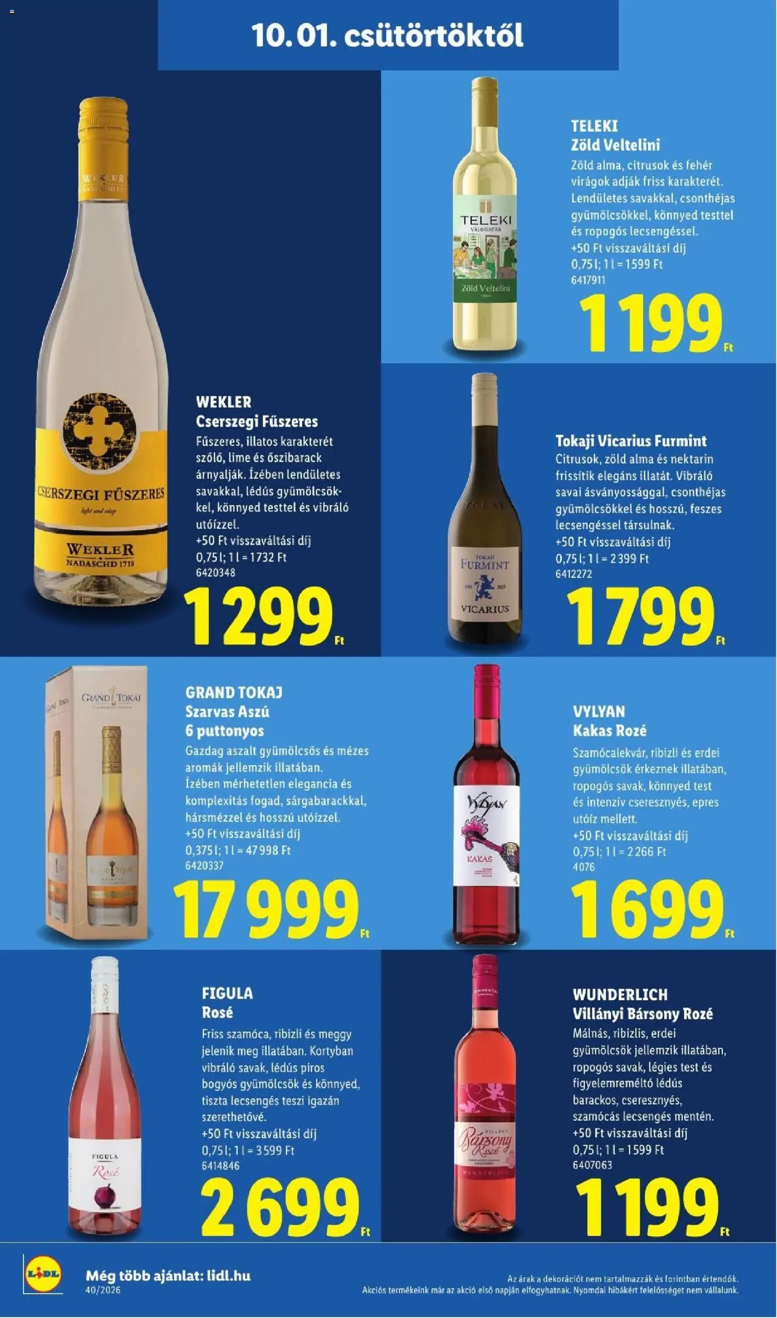 Lidl újság 2026.10.01. Lidl akciós újság