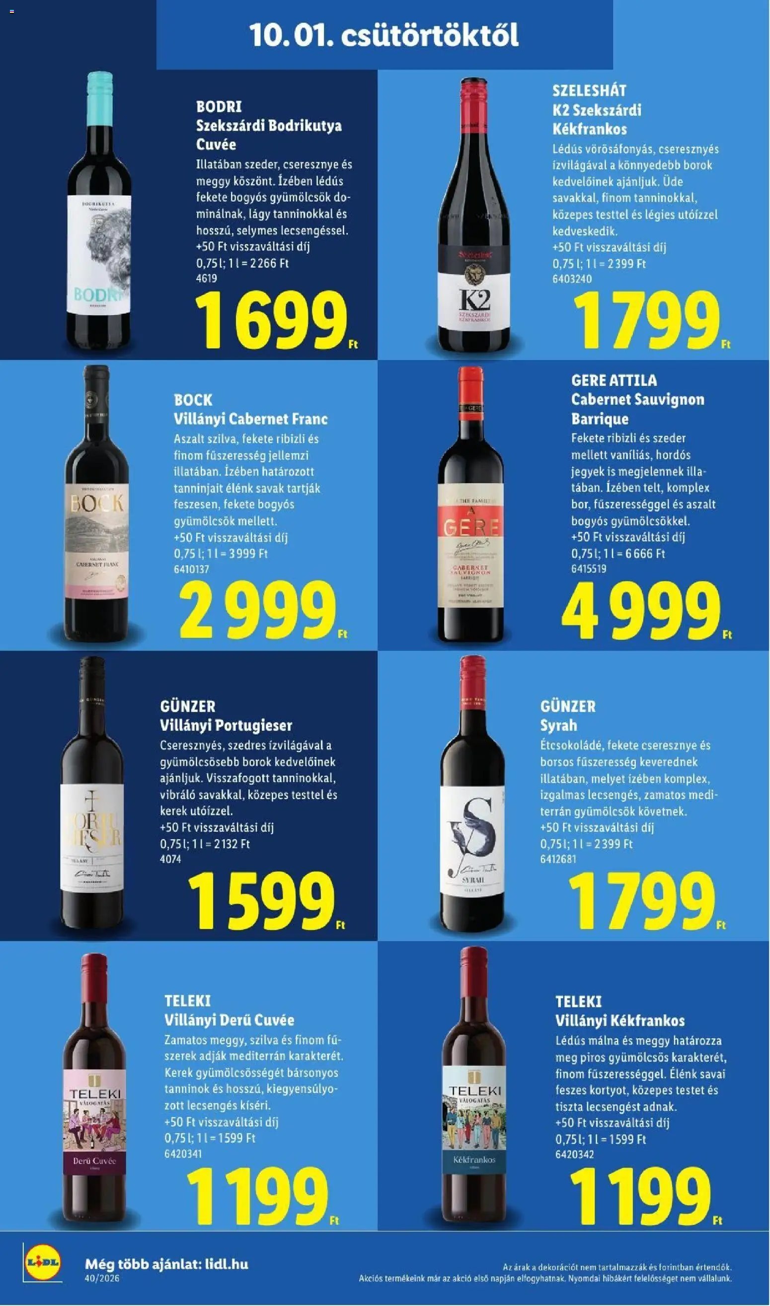 Lidl újság 2026.10.01. Lidl akciós újság