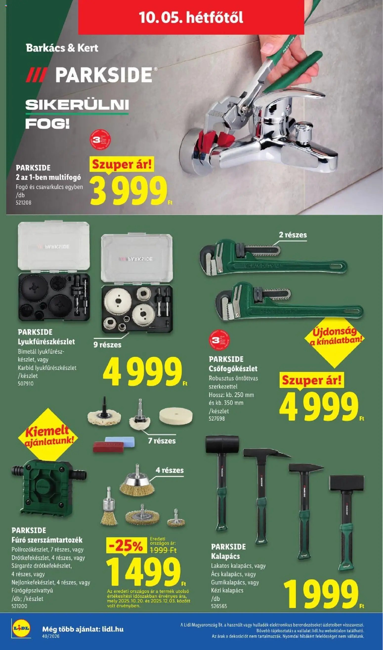 Lidl újság 2026.10.01. Lidl akciós újság
