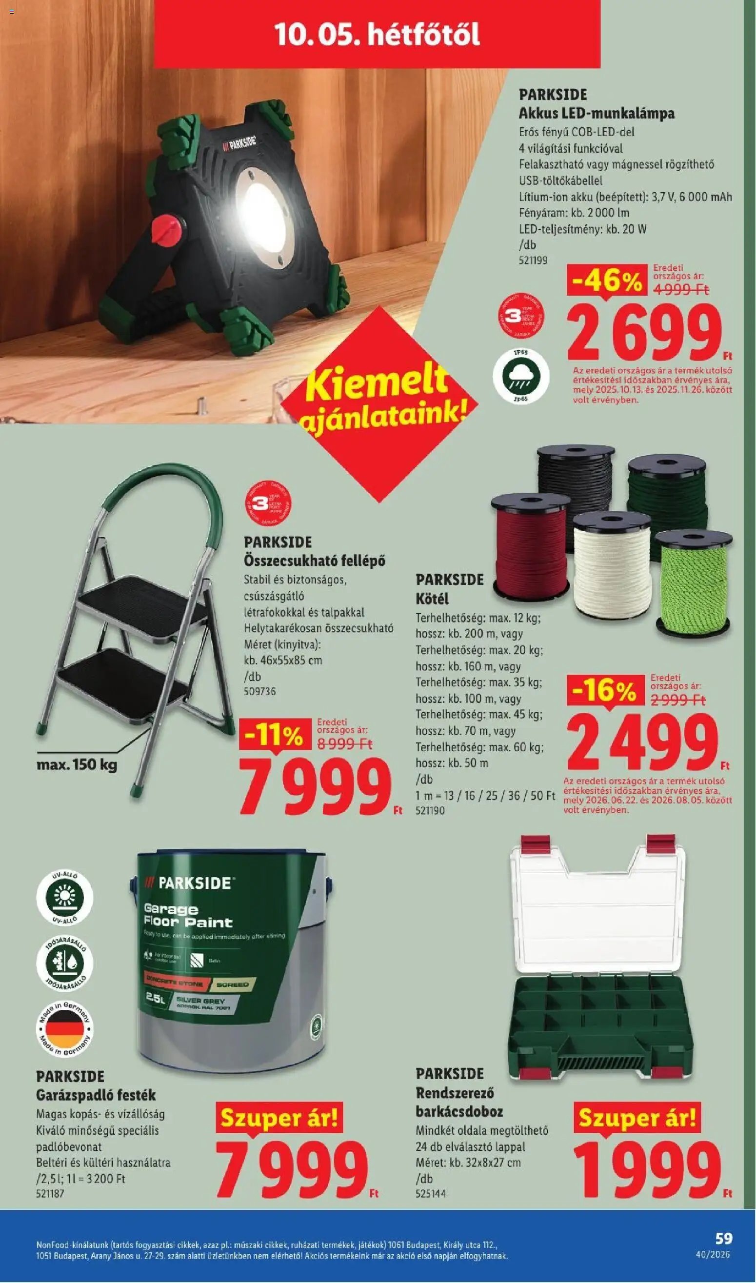 Lidl újság 2026.10.01. Lidl akciós újság