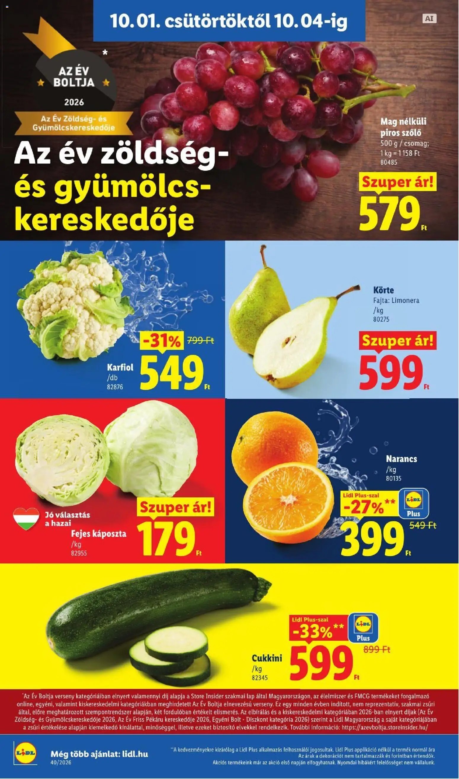 Lidl újság 2026.10.01. Lidl akciós újság