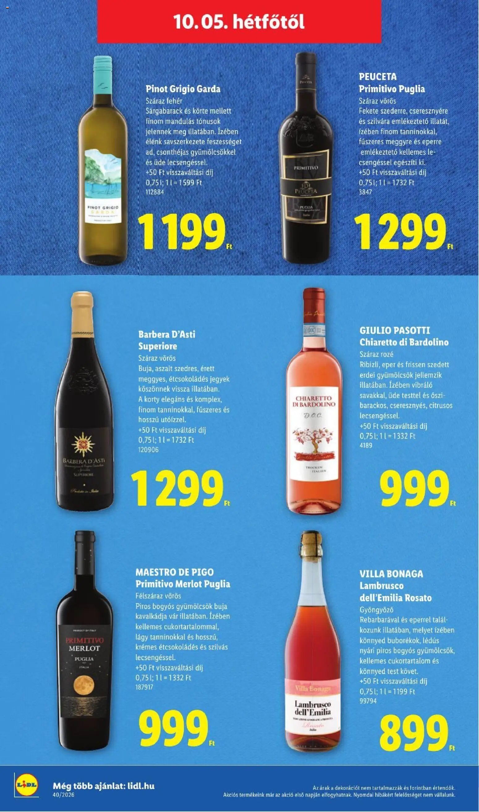 Lidl újság 2026.10.01. Lidl akciós újság