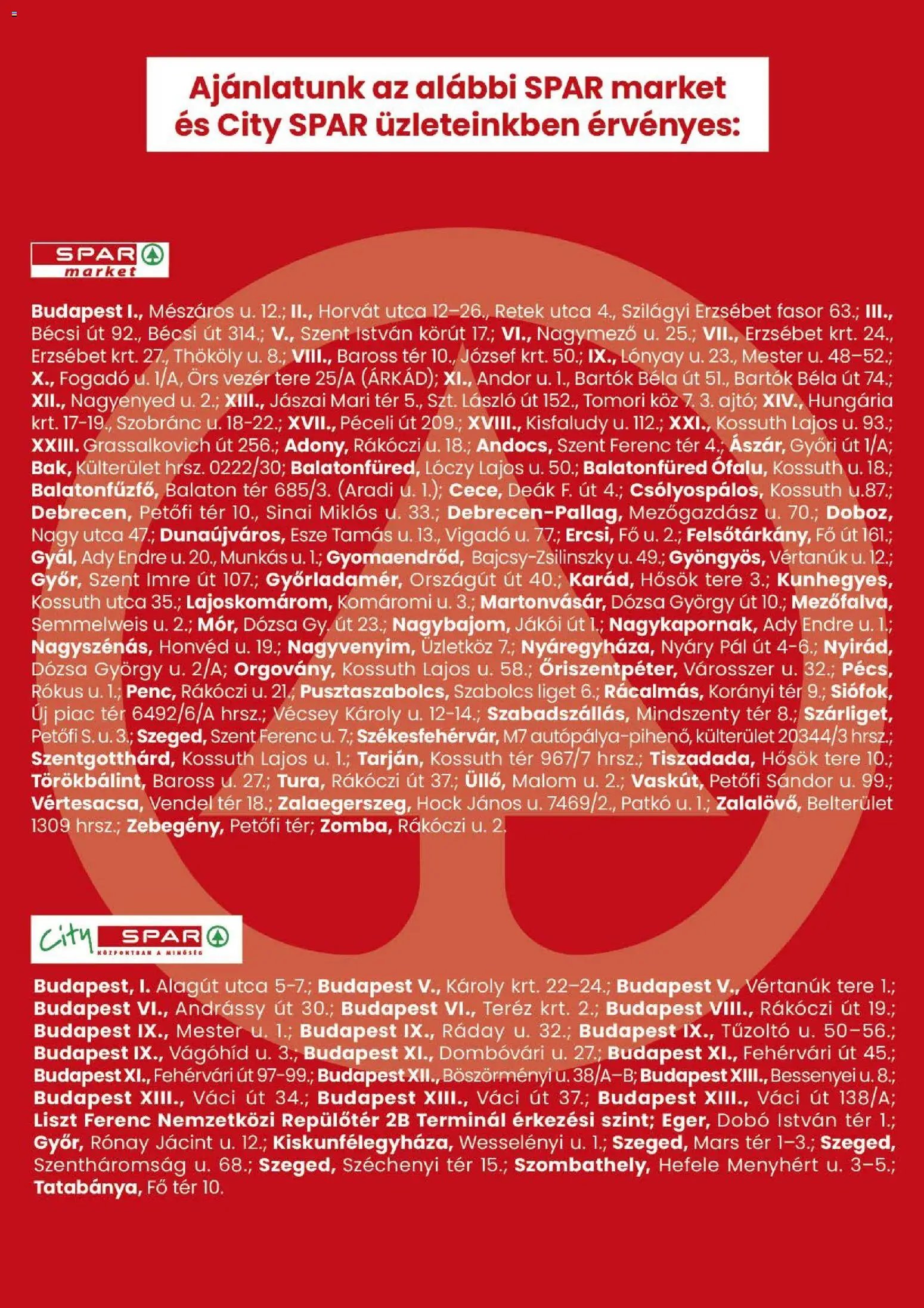 Spar újság 2025.11.06. City Spar szórólap (2025-11-06 - 2025-11-12)