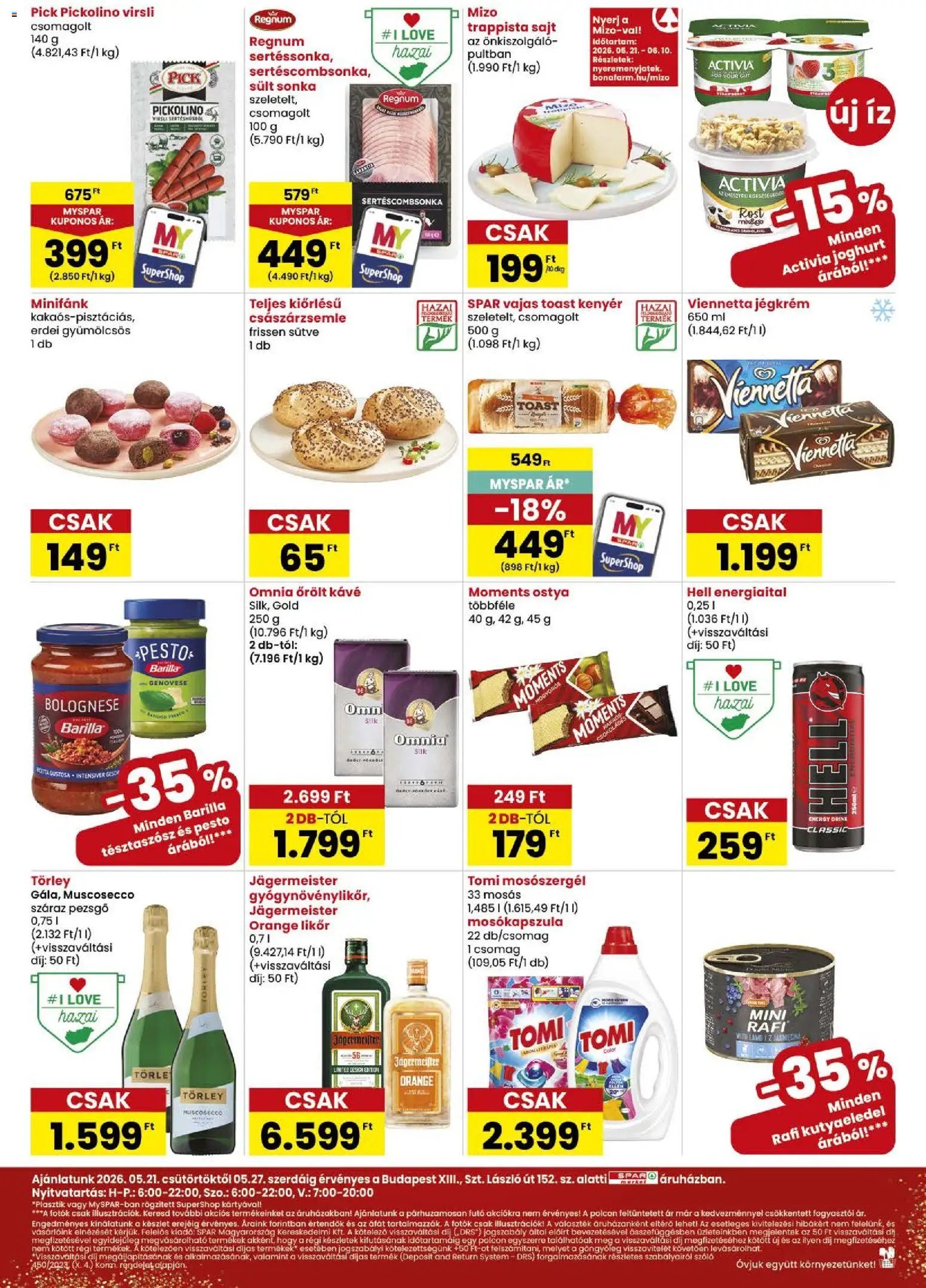 Spar Market újság 2026.05.21. Spar Market Bp. XIII. Szt. László út 152. üzlet megújulás (2026-05-21 - 2026-05-27)