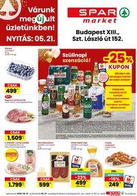 Spar Market újság 2026.05.21. Spar Market Bp. XIII. Szt. László út 152. üzlet megújulás (2026-05-21 - 2026-05-27)