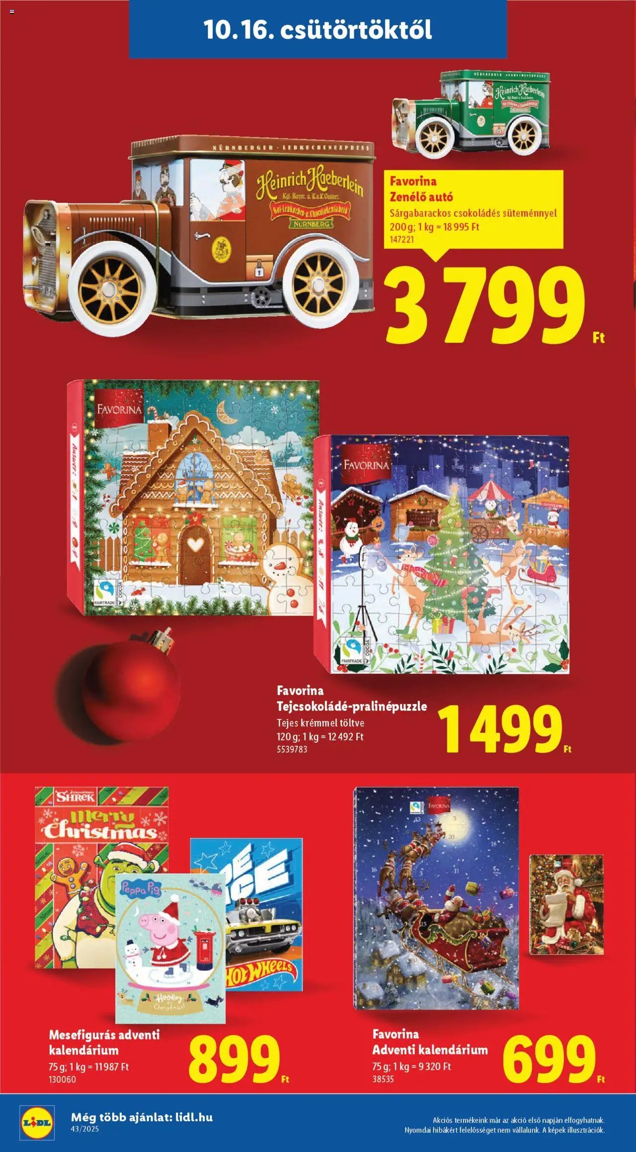 Lidl újság 2025.10.16. Favorina katalógus (2025-10-16 - 2025-12-14)