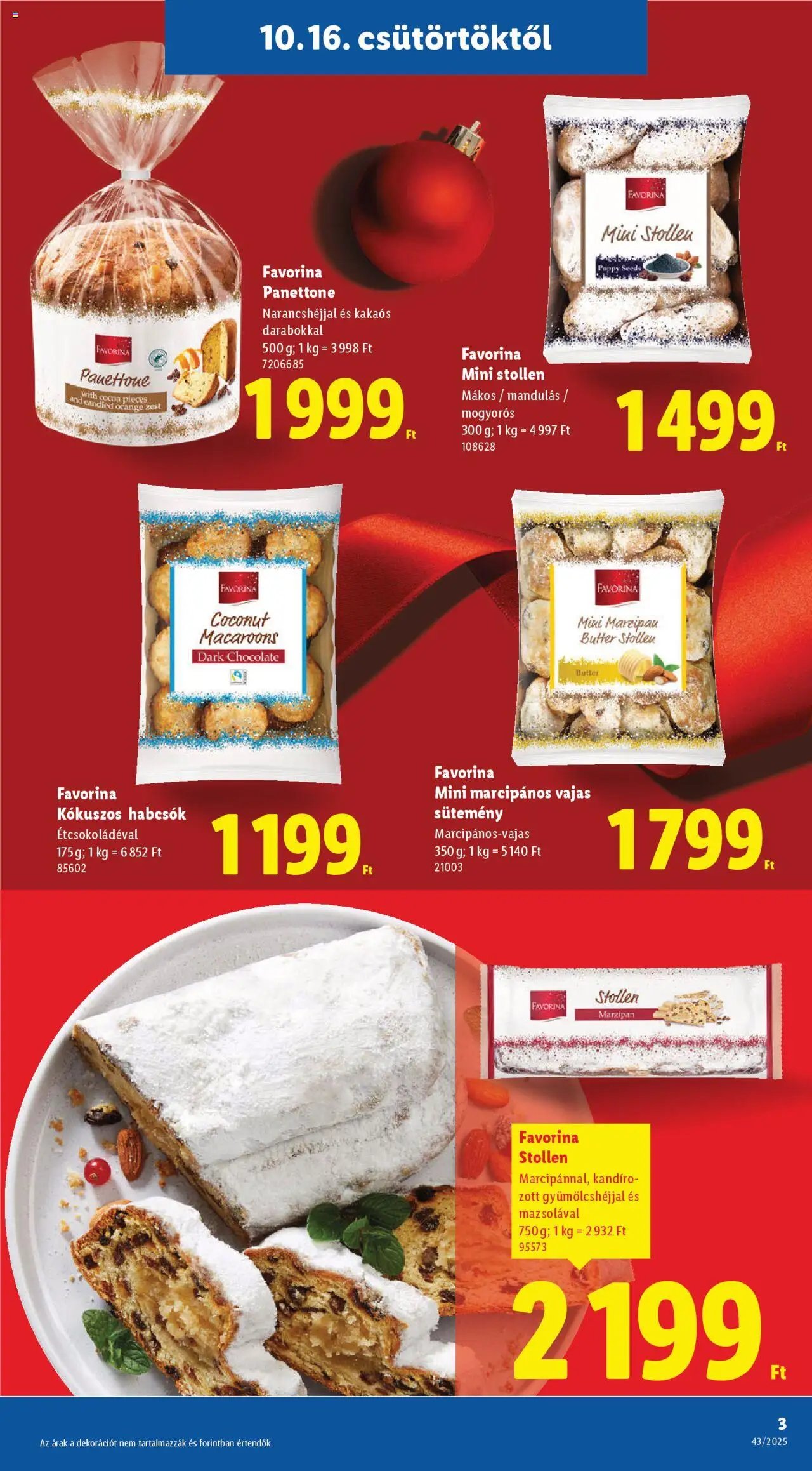 Lidl újság 2025.10.16. Favorina katalógus (2025-10-16 - 2025-12-14)