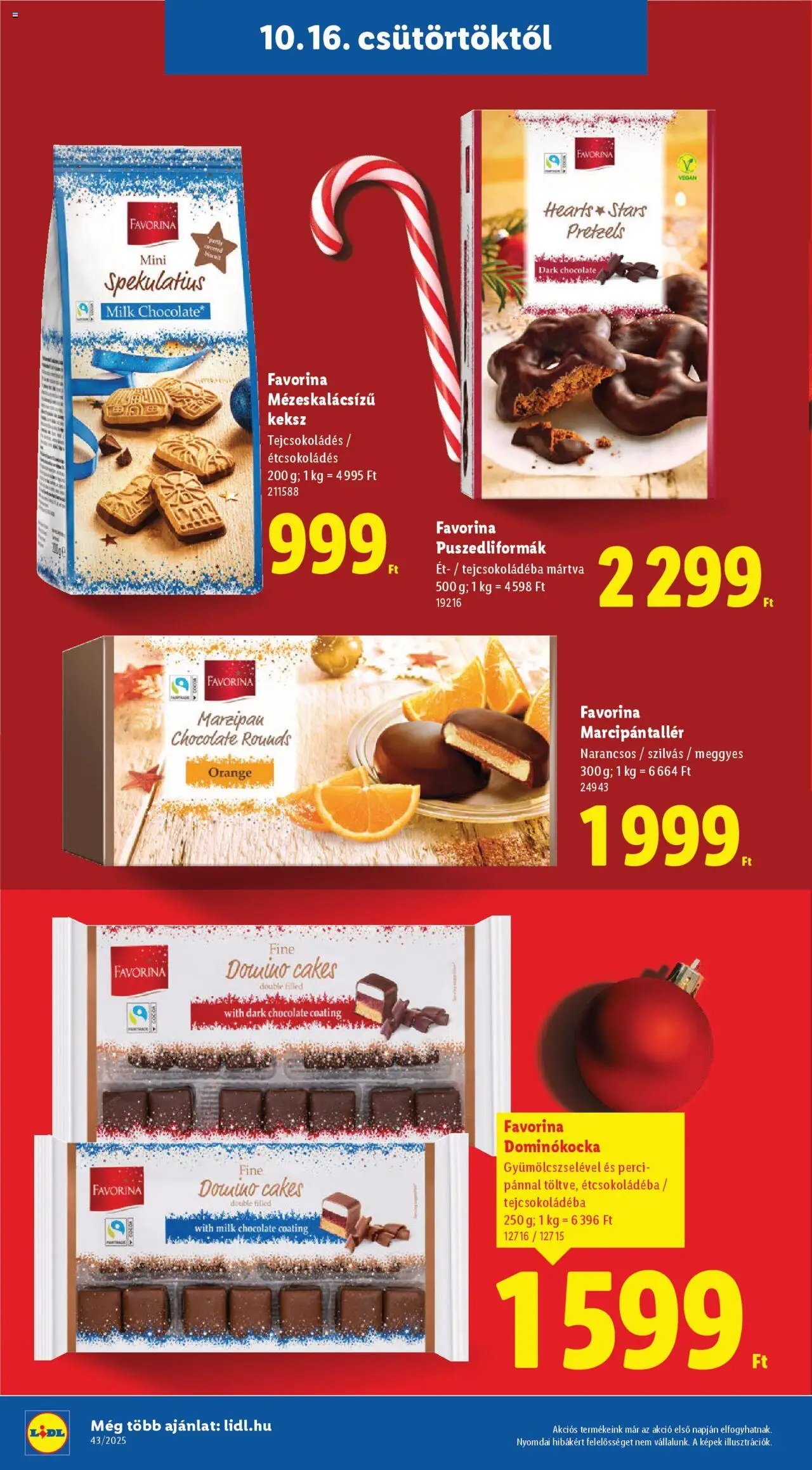 Lidl újság 2025.10.16. Favorina katalógus (2025-10-16 - 2025-12-14)