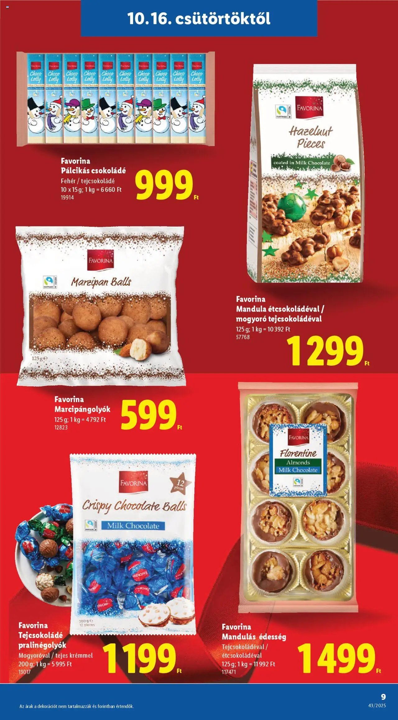 Lidl újság 2025.10.16. Favorina katalógus (2025-10-16 - 2025-12-14)