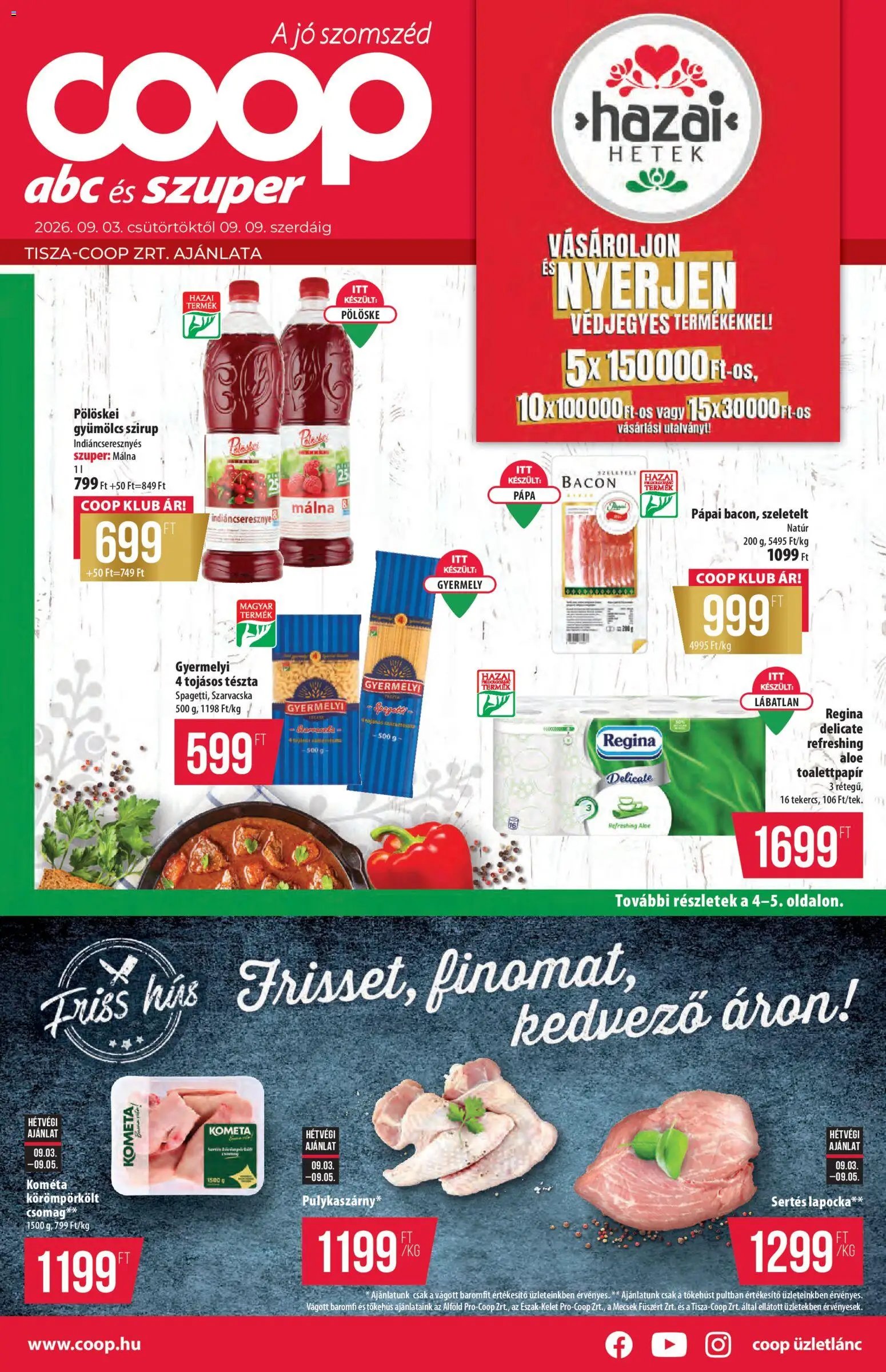 COOP újság 2026.09.03. COOP - Abc & Szuper / Tisza