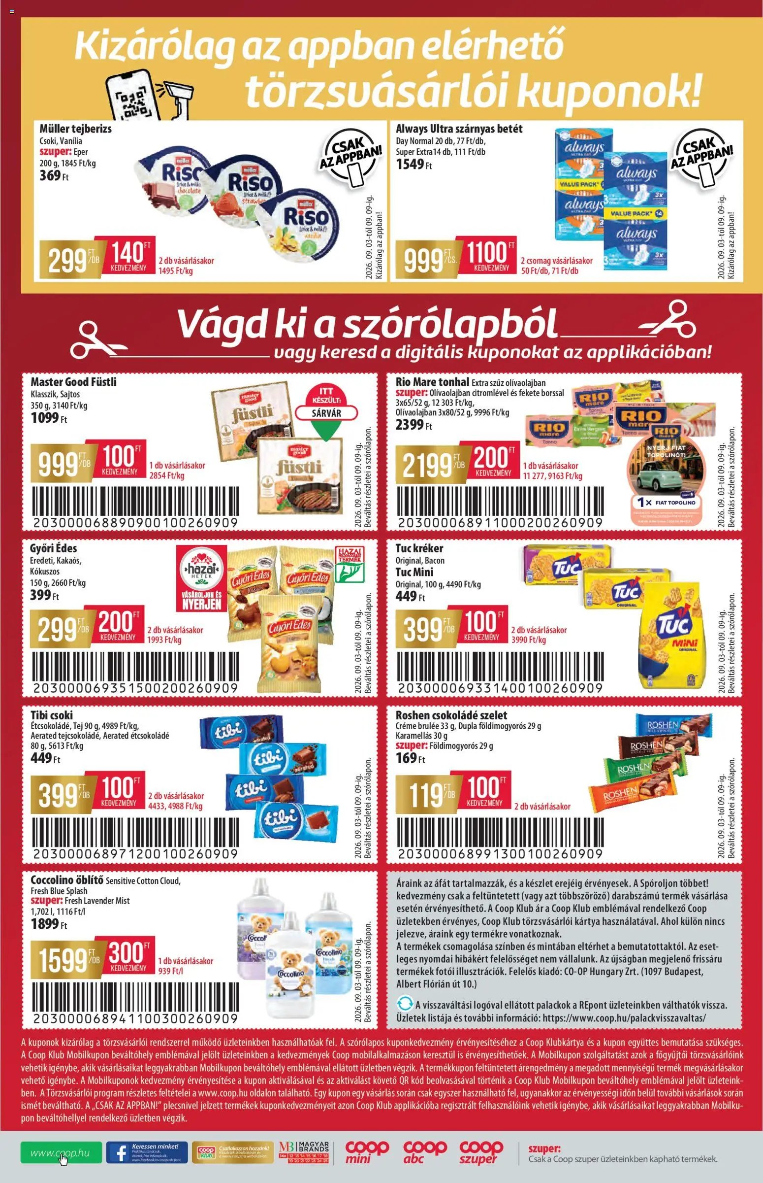 COOP újság 2026.09.03. COOP - Abc & Szuper / Tisza