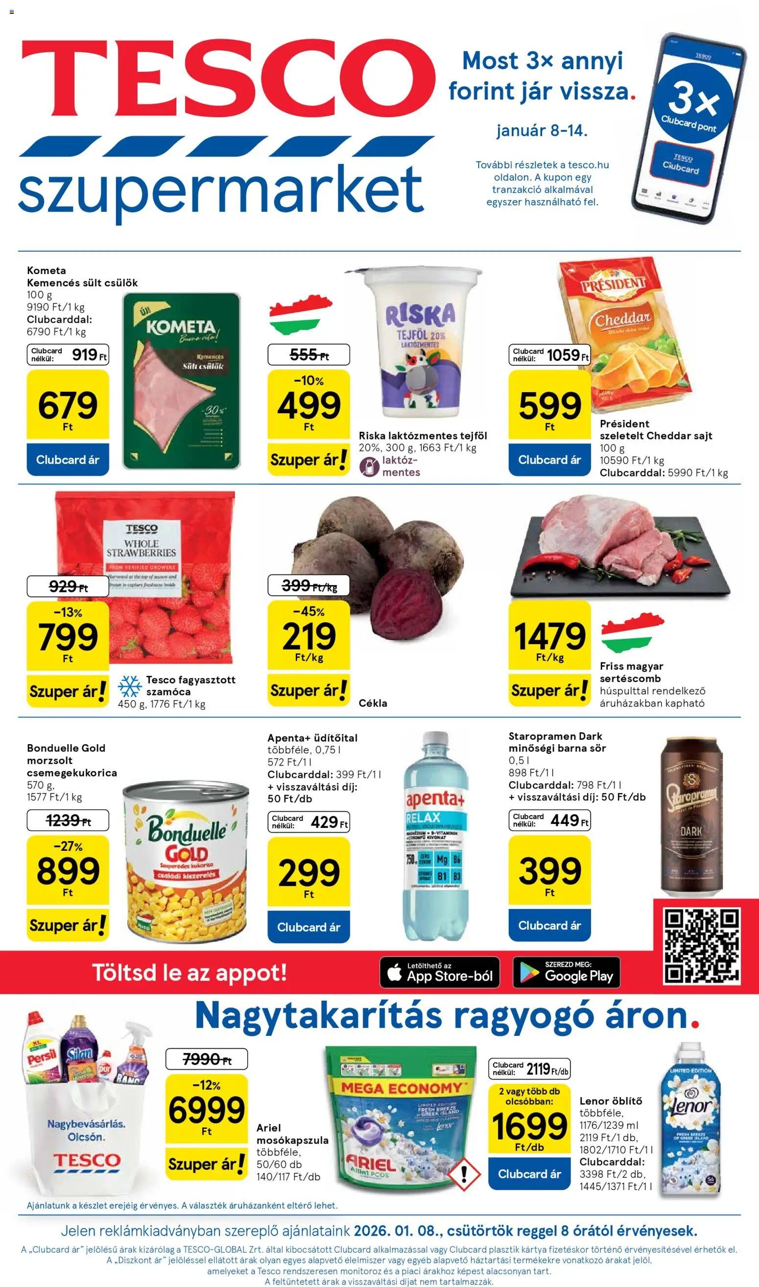 Tesco újság 2026.01.08. Szupermarket akciós újság (2026-01-08 - 2026-01-14)