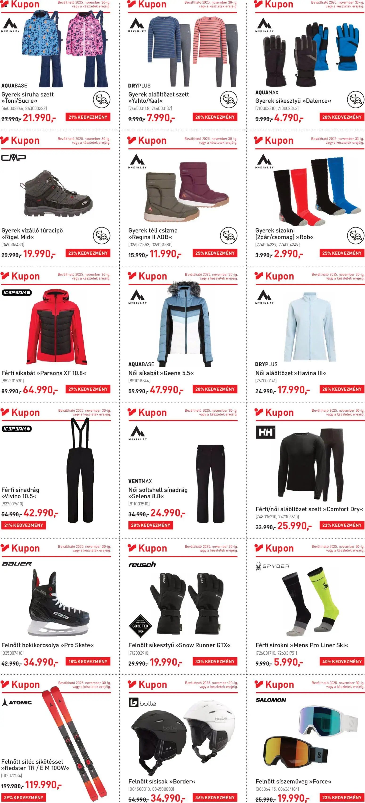 Intersport újság 2025.11.18. Aktuális kuponlap (2025-11-18 - 2025-11-30)