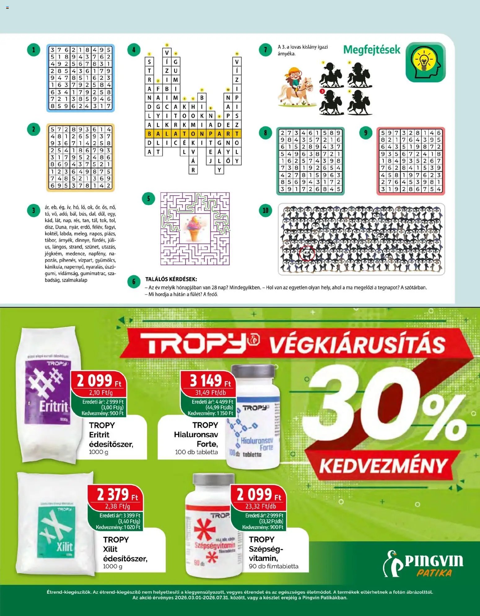 Pingvin Patika újság 2026.07.01. Pingvin Patika Magazin