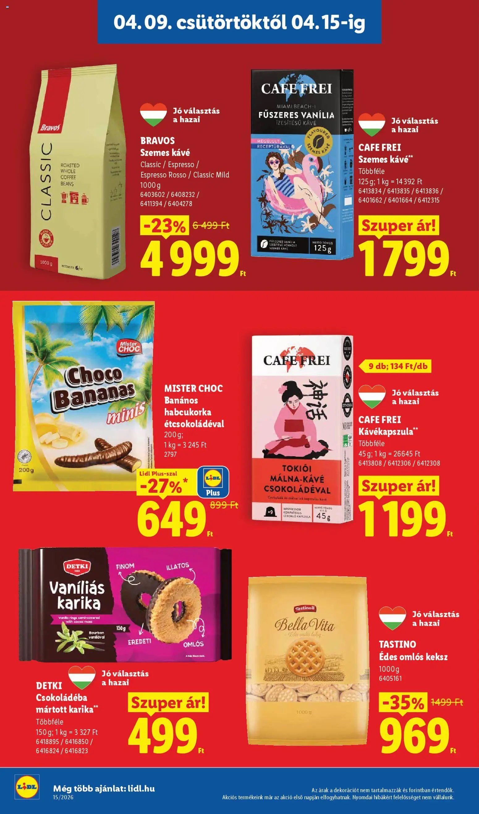 Lidl újság 2026.04.09. Lidl akciós újság (2026-04-09 - 2026-04-15)