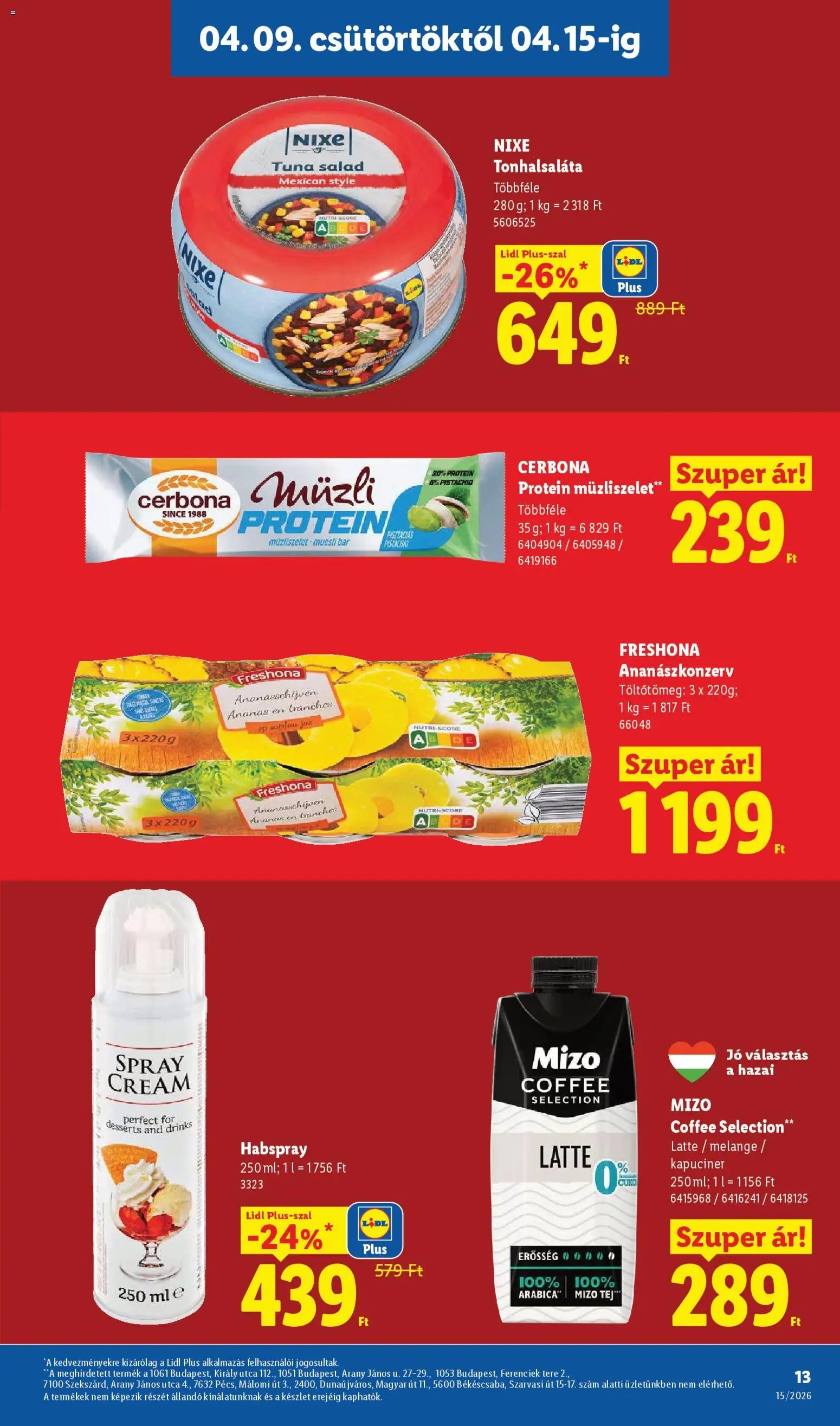 Lidl újság 2026.04.09. Lidl akciós újság (2026-04-09 - 2026-04-15)