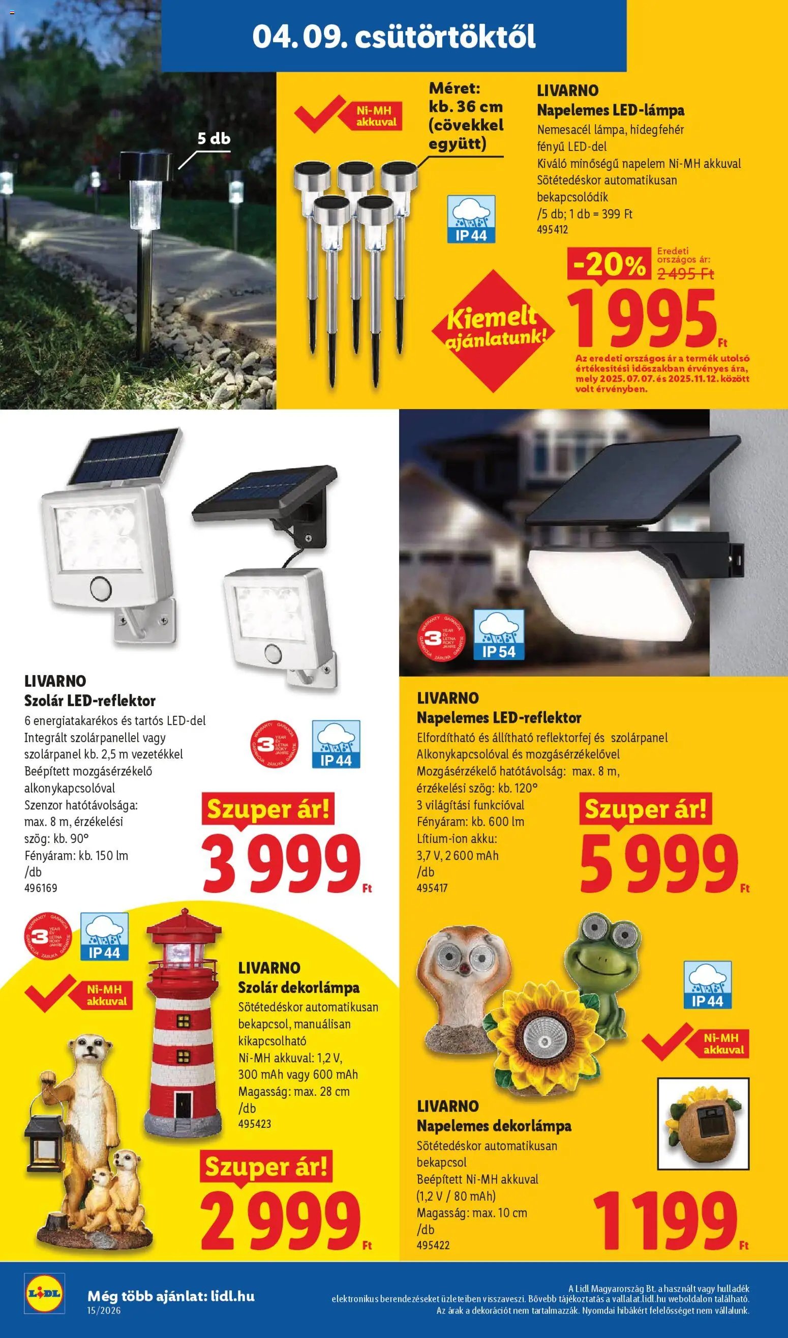 Lidl újság 2026.04.09. Lidl akciós újság (2026-04-09 - 2026-04-15)