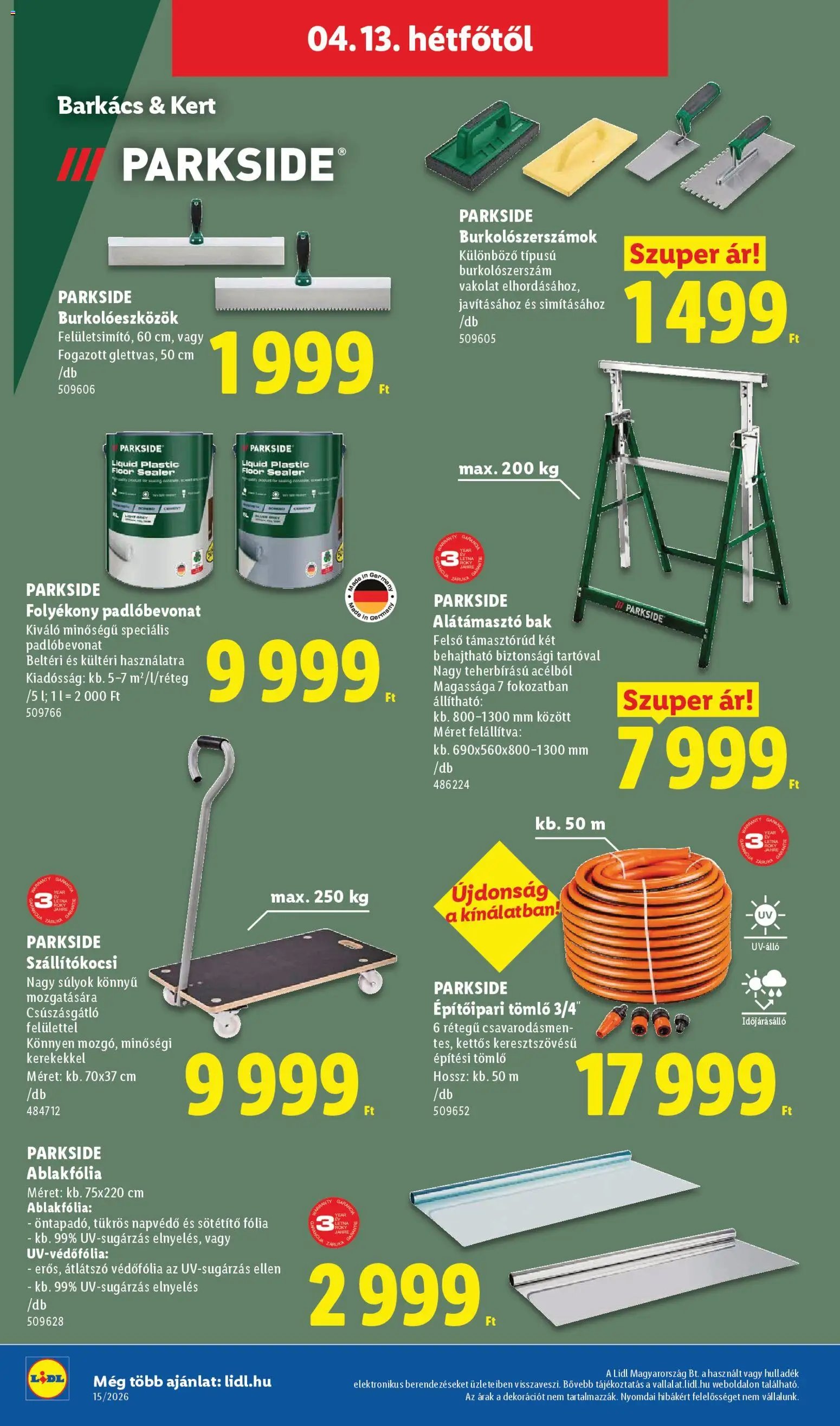 Lidl újság 2026.04.09. Lidl akciós újság (2026-04-09 - 2026-04-15)