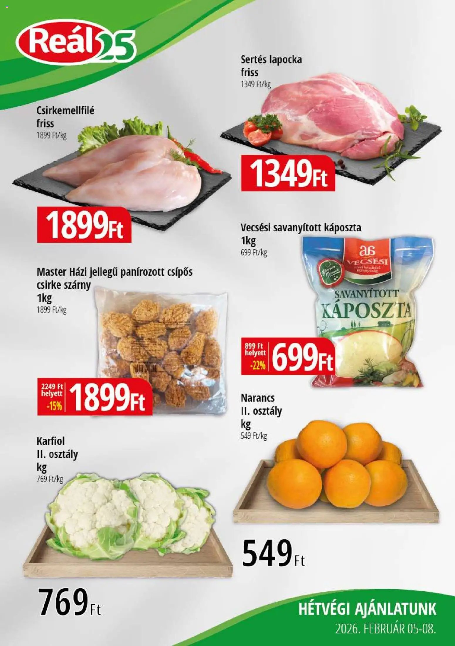 Reál újság 2026.02.05. Bevásárló hétvége - Pest megye (2026-02-05 - 2026-02-08)