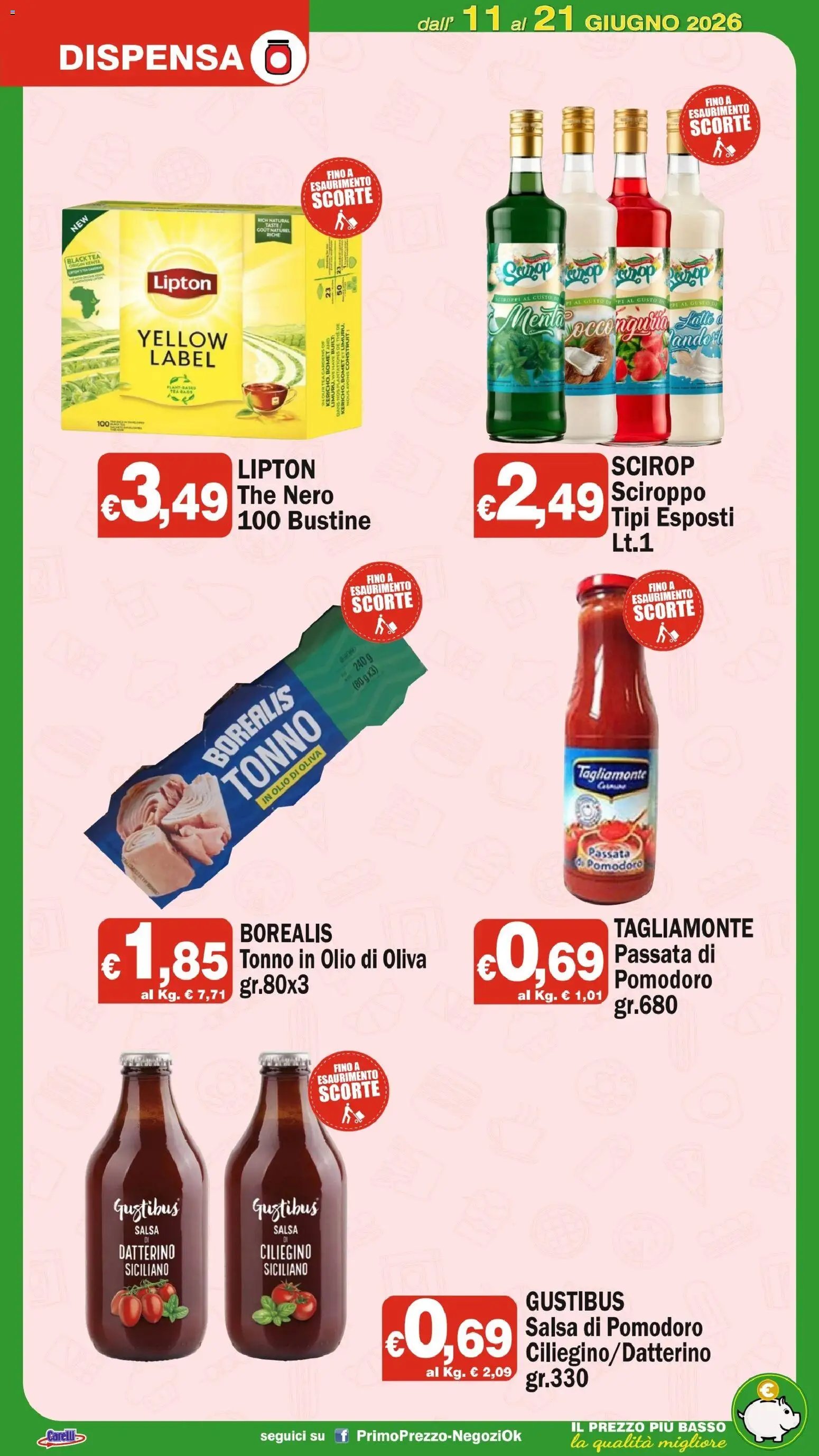 Primo Prezzo volantino dal 11/06/2026 Primo Prezzo volantino