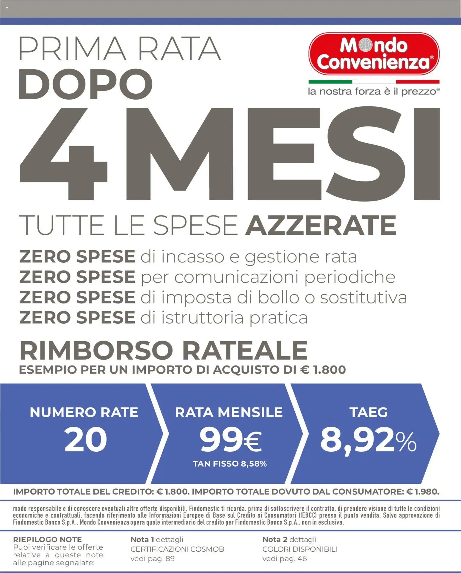 Mondo Convenienza volantino dal 01/07/2026 Mondo Convenienza volantino Camere