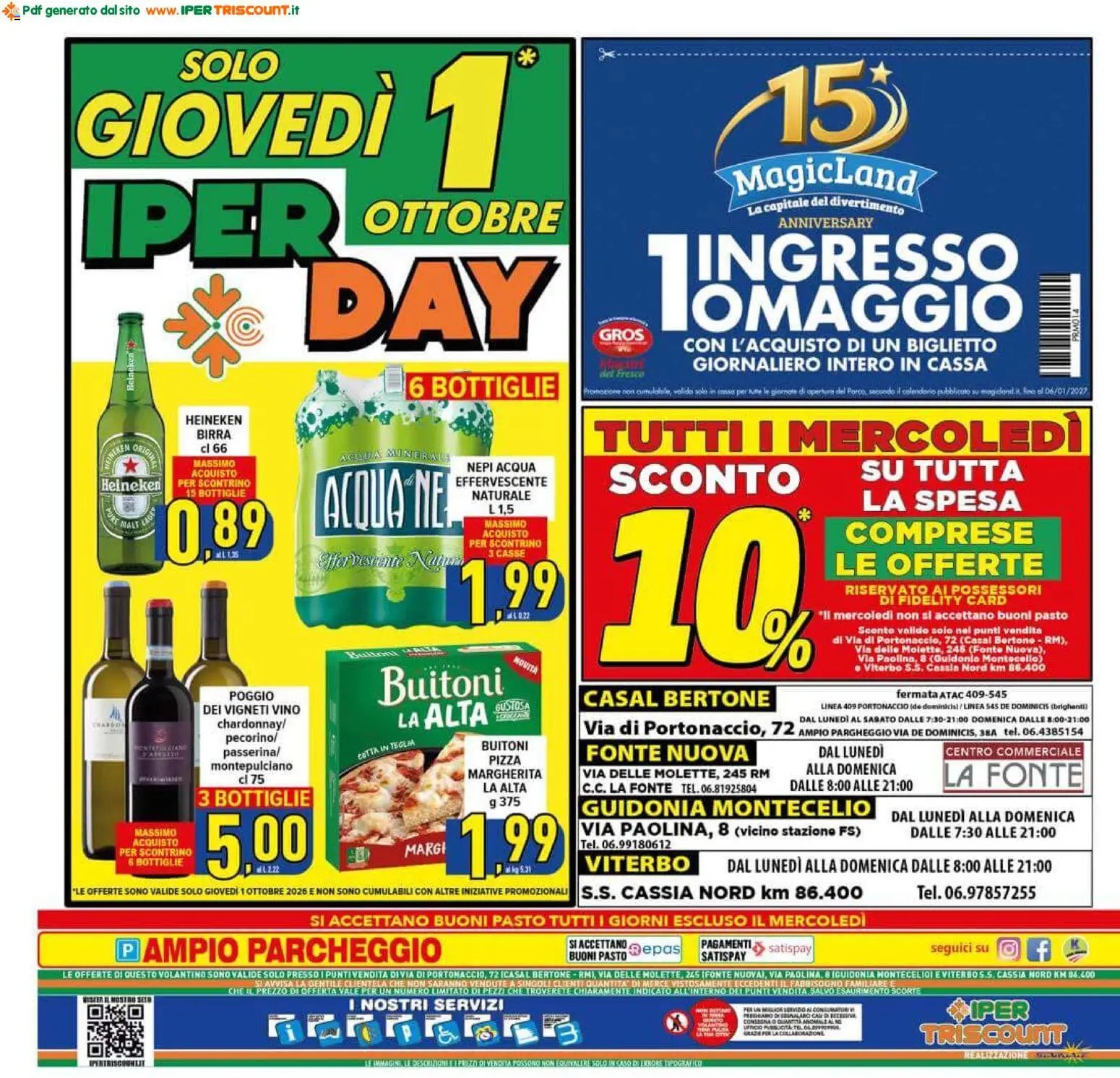 Ipertriscount volantino dal 23/09/2026 Ipertriscount volantino Casal Bertone