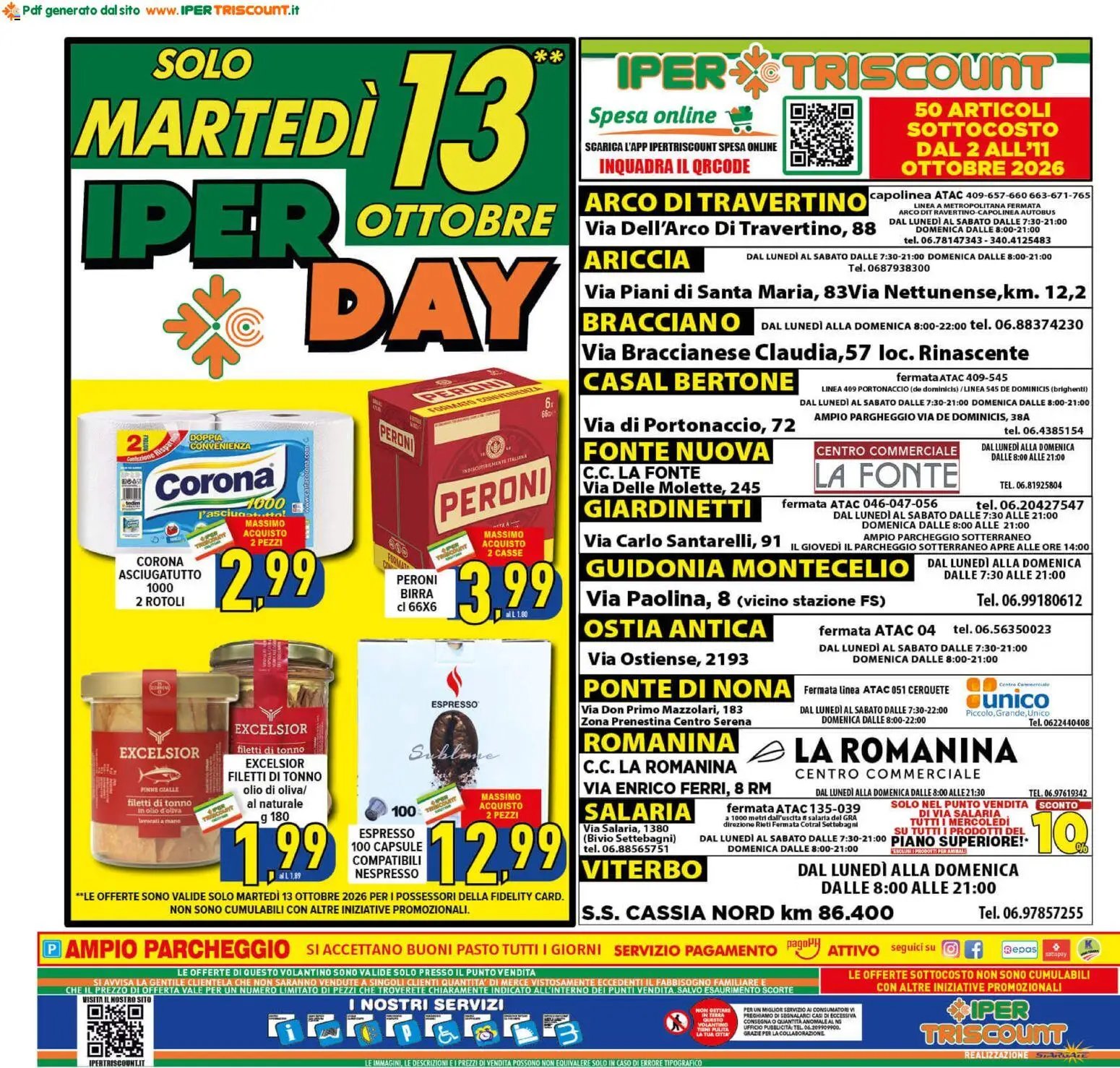 Ipertriscount volantino dal 02/10/2026 Ipertriscount volantino Ariccia