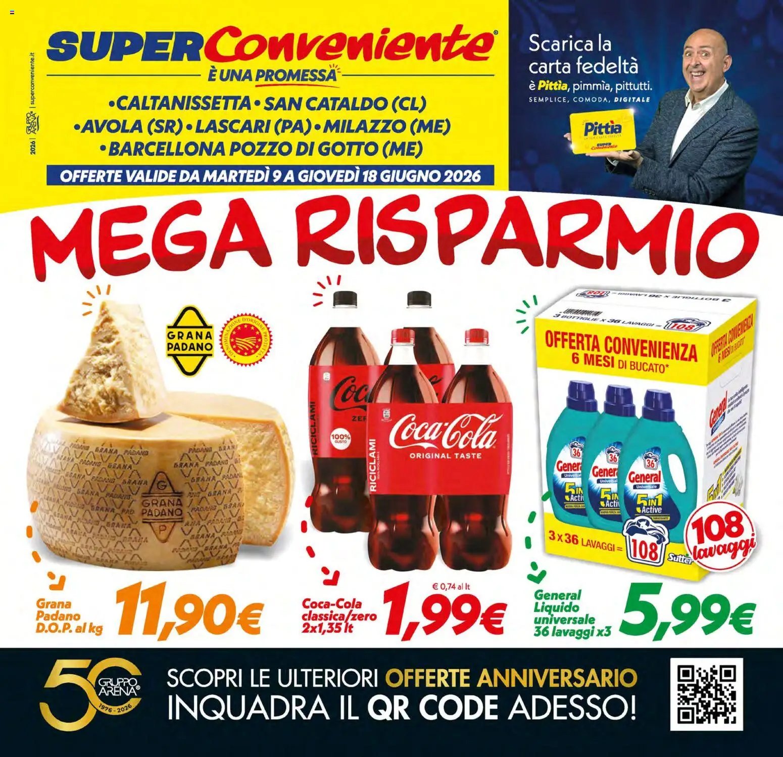 SuperConveniente volantino dal 09/06/2026 SuperConveniente volantino Caltanissetta, San Cataldo, Avola, Lascari, Milazzo, Barcellona