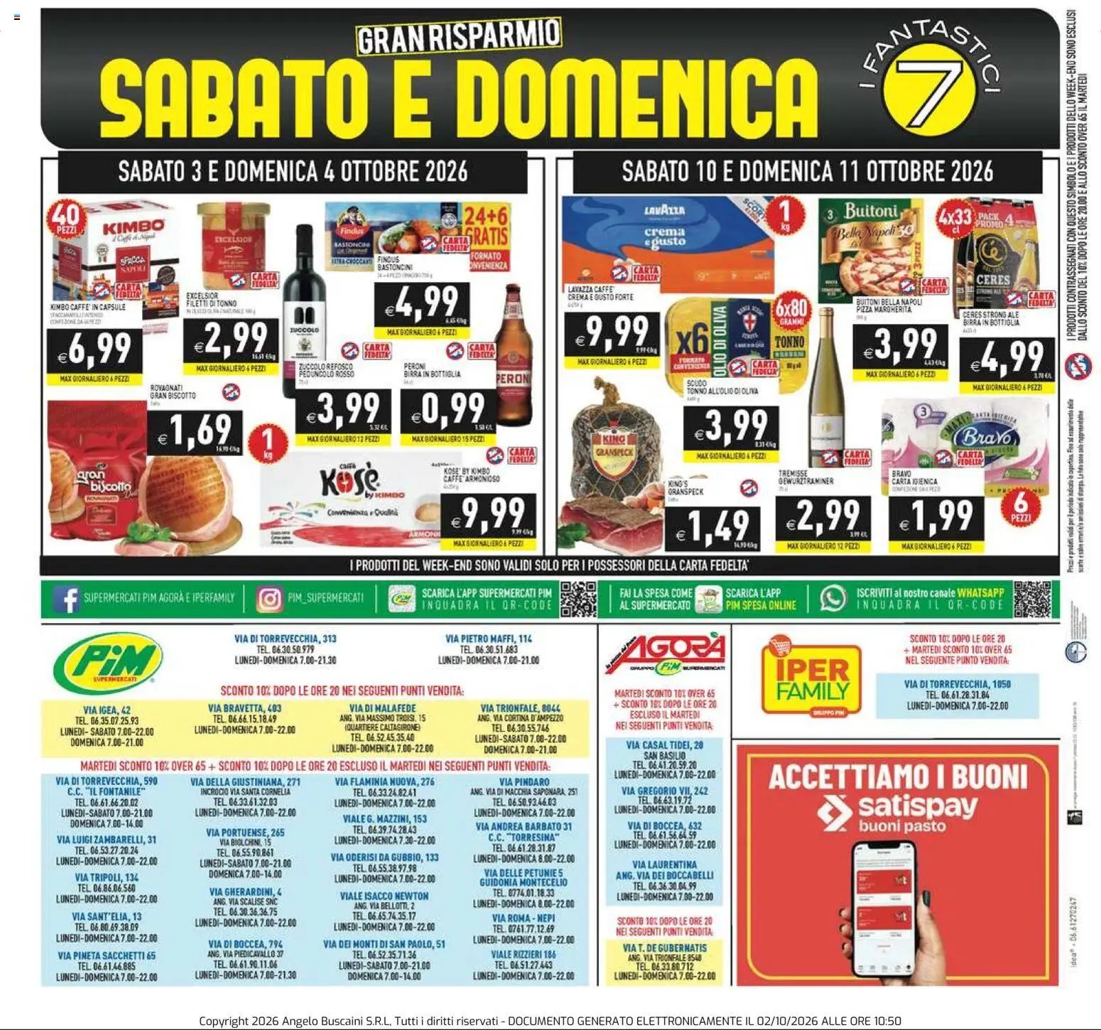 PIM Supermercati volantino dal 02/10/2026 PIM Supermercati volantino