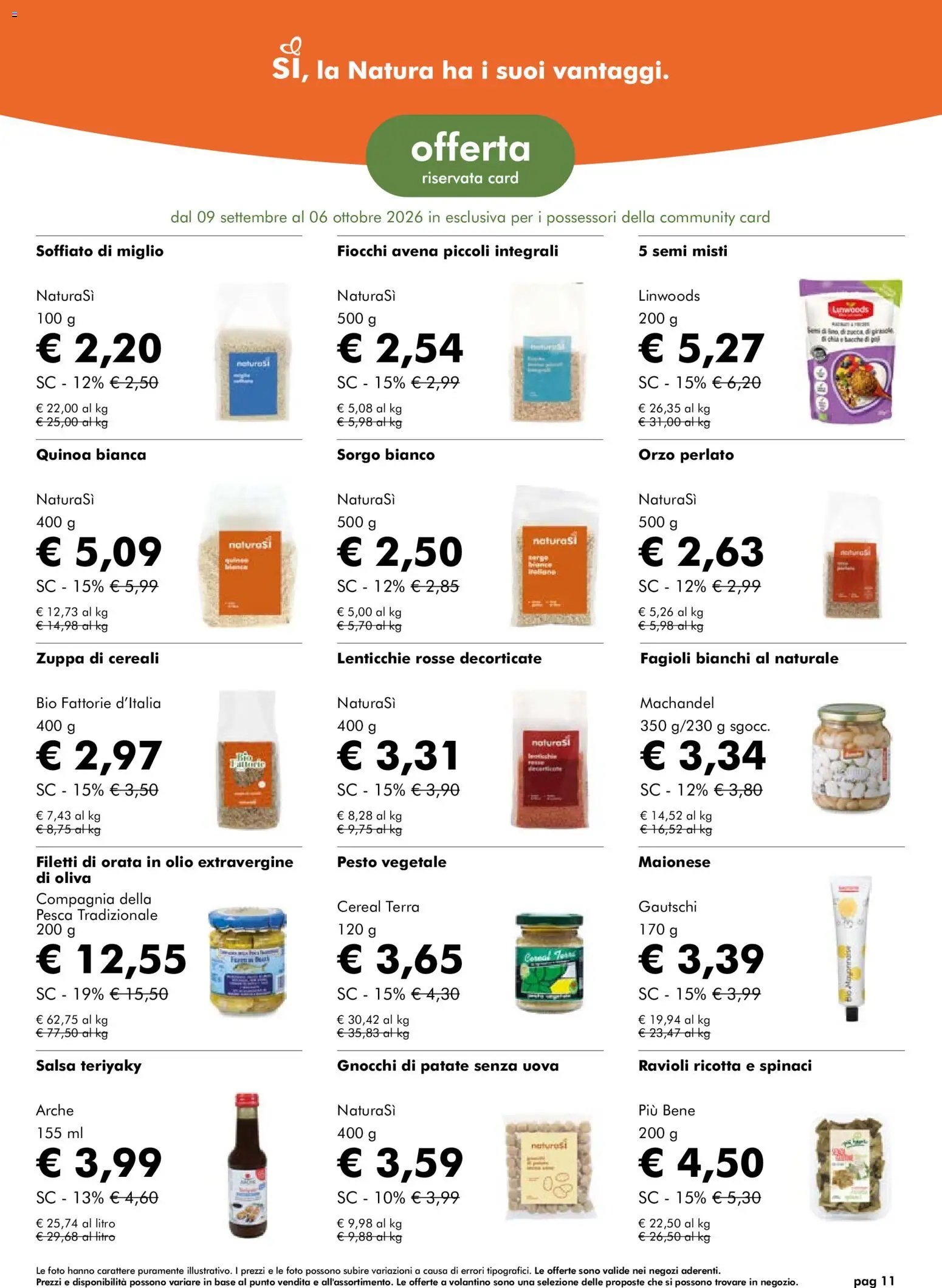 Natura Sì volantino dal 09/09/2026 Natura Sì volantino