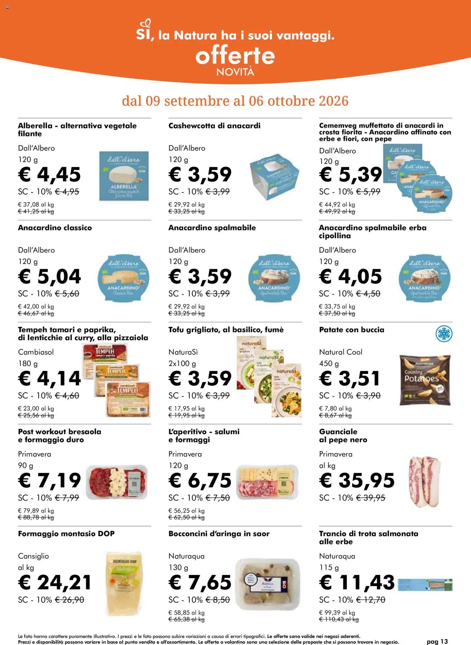 Natura Sì volantino dal 09/09/2026 Natura Sì volantino