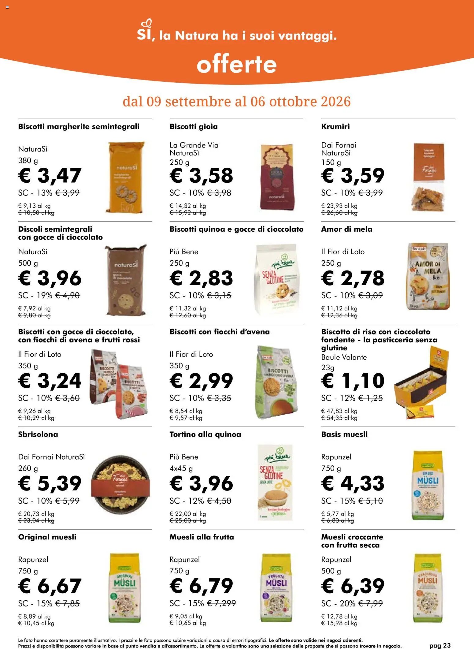 Natura Sì volantino dal 09/09/2026 Natura Sì volantino