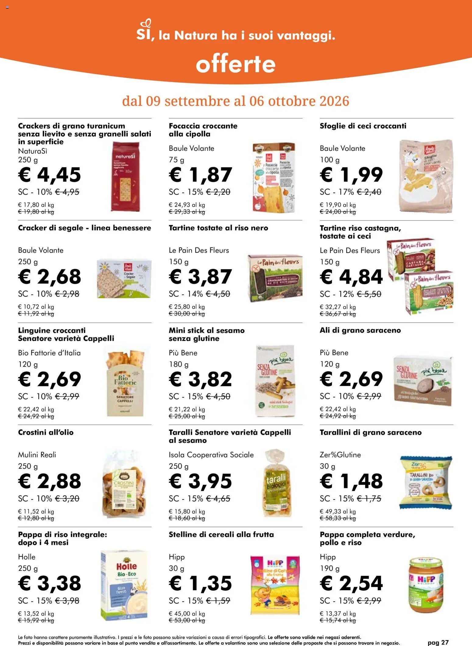 Natura Sì volantino dal 09/09/2026 Natura Sì volantino