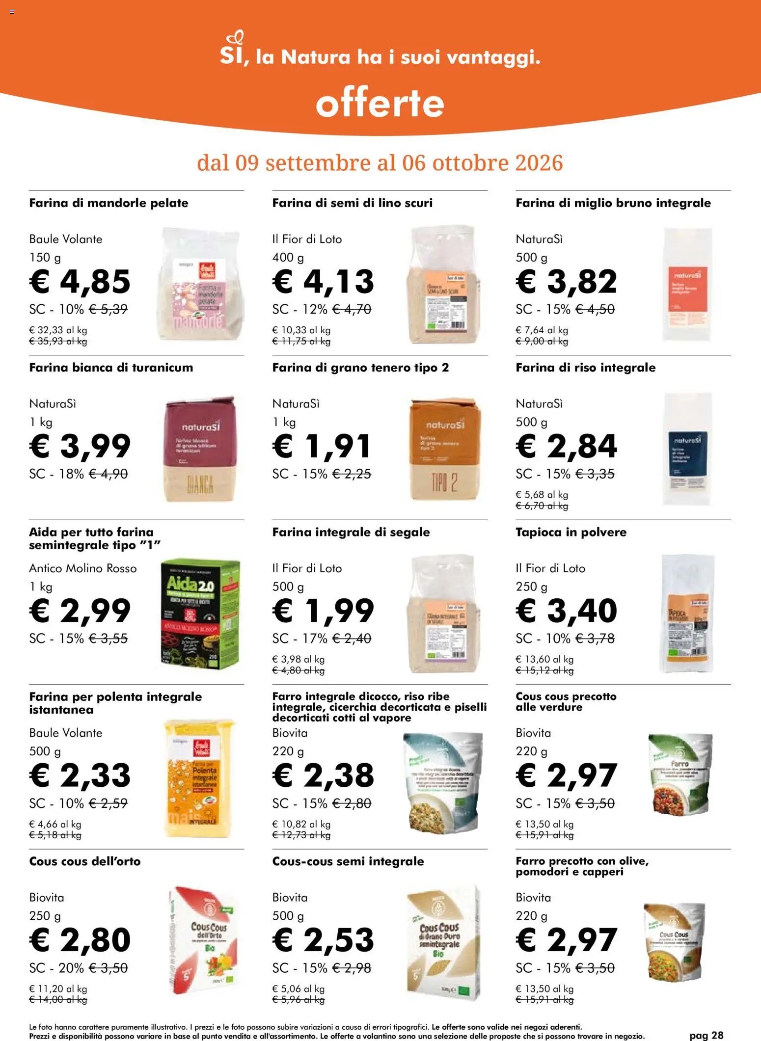 Natura Sì volantino dal 09/09/2026 Natura Sì volantino