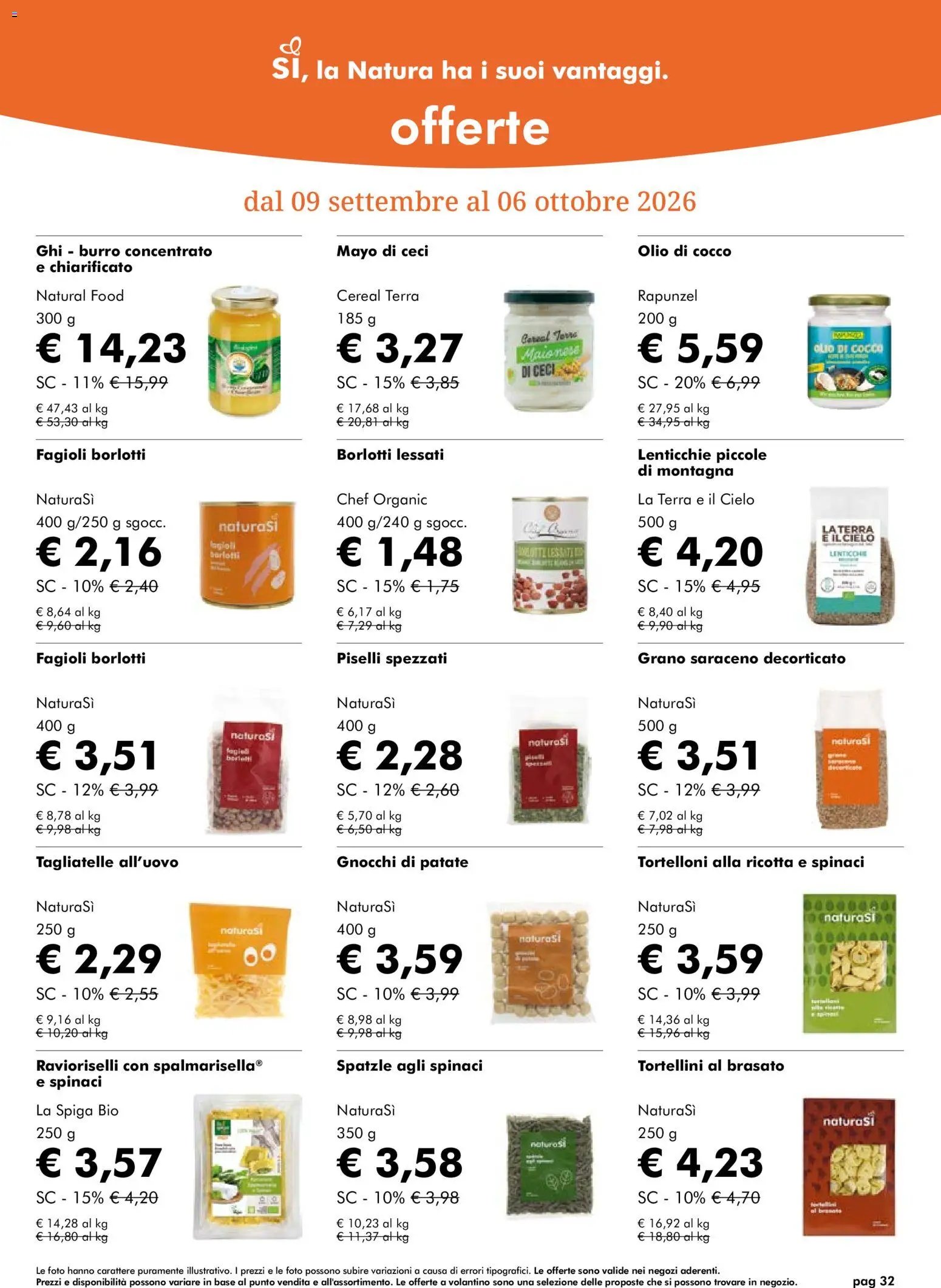 Natura Sì volantino dal 09/09/2026 Natura Sì volantino