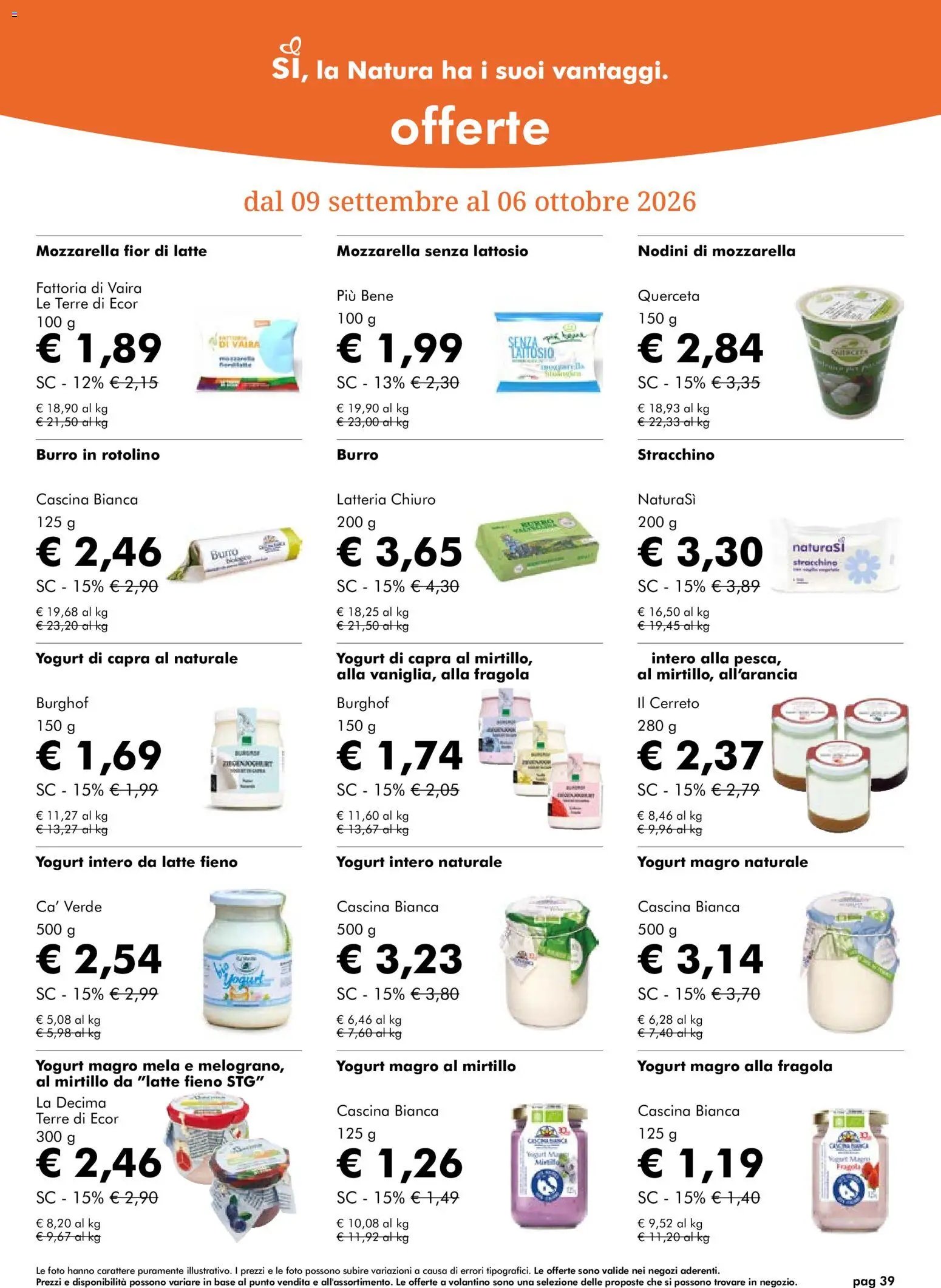 Natura Sì volantino dal 09/09/2026 Natura Sì volantino